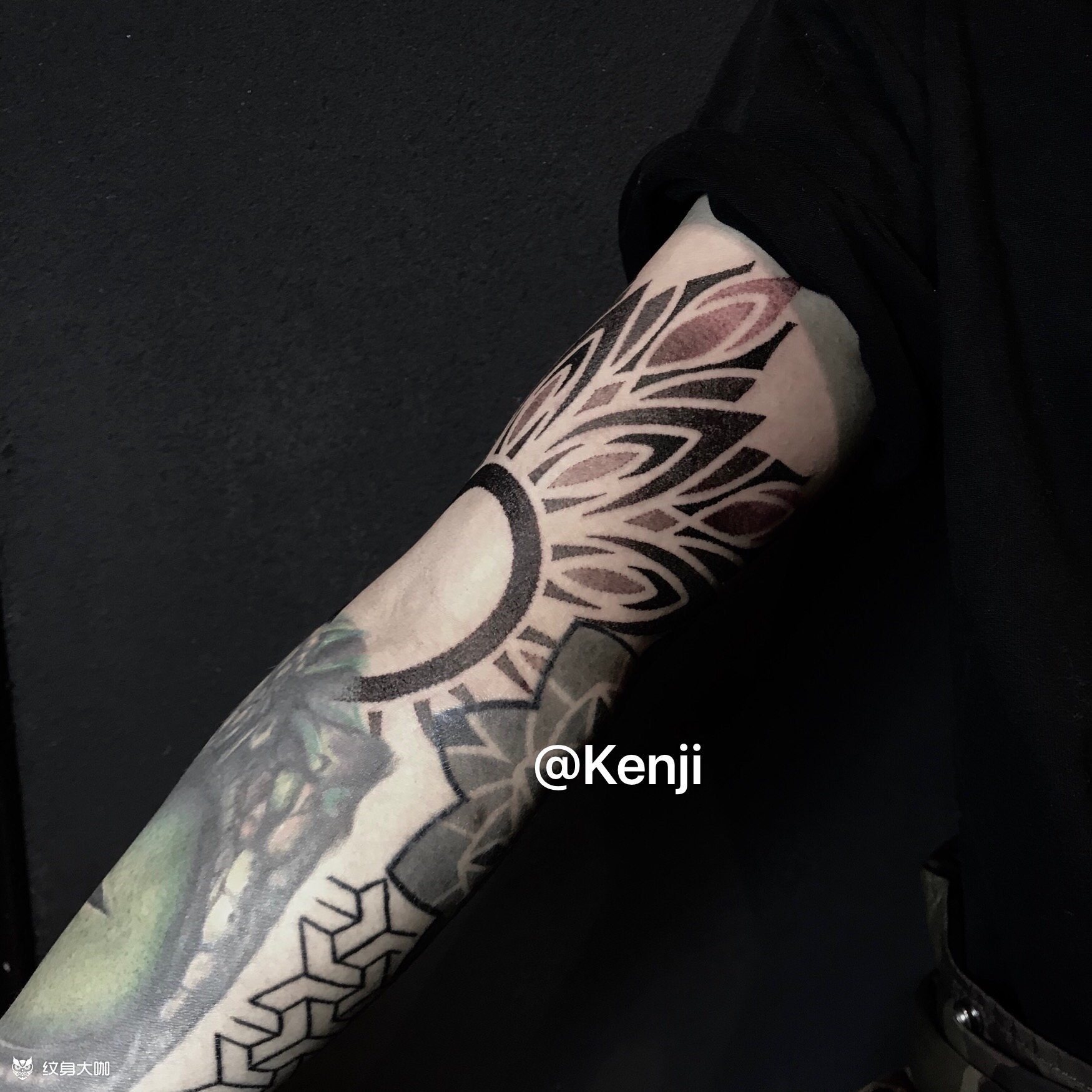 手臂·点刺·梵花/曼陀罗_纹身图案手稿图片_kenji的纹身作品集