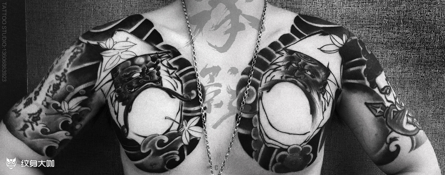 老传统半胛_纹身图案手稿图片_重庆承影的纹身作品集