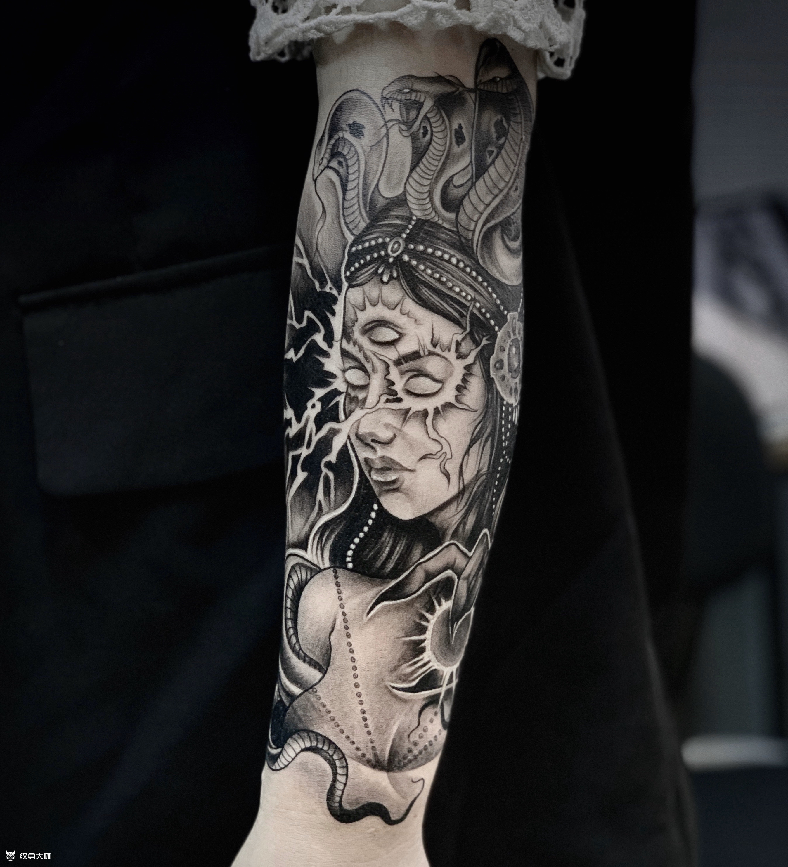 女头_纹身图案手稿图片_木 木的纹身作品集