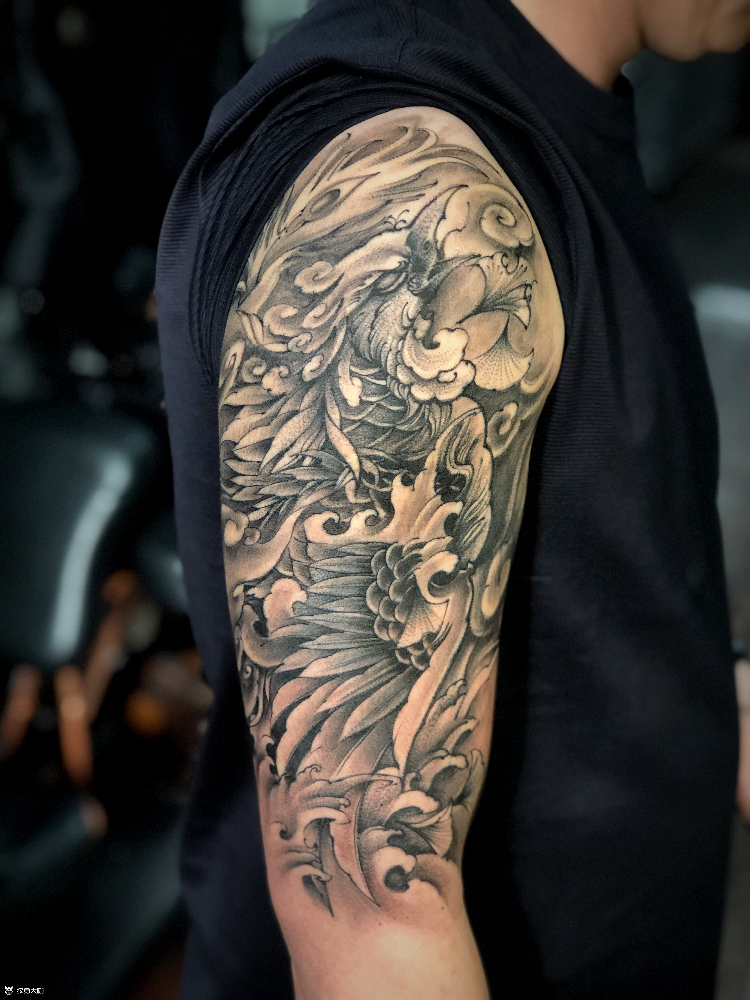 凤凰_纹身图案手稿图片_阎成长的纹身作品集