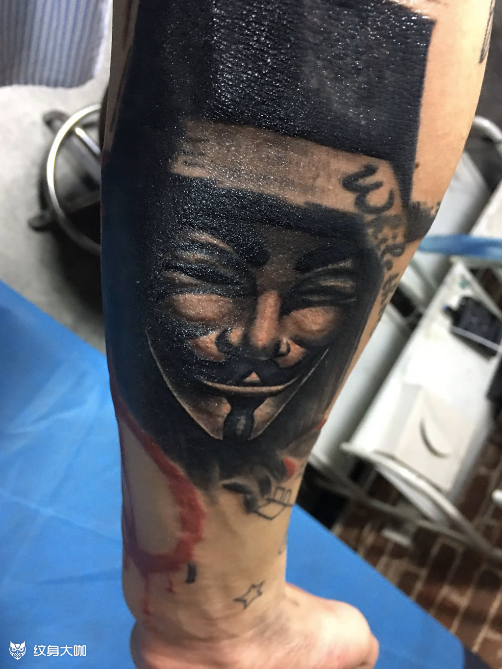 v字仇杀修改_纹身图案手稿图片_沈卜生的纹身作品集