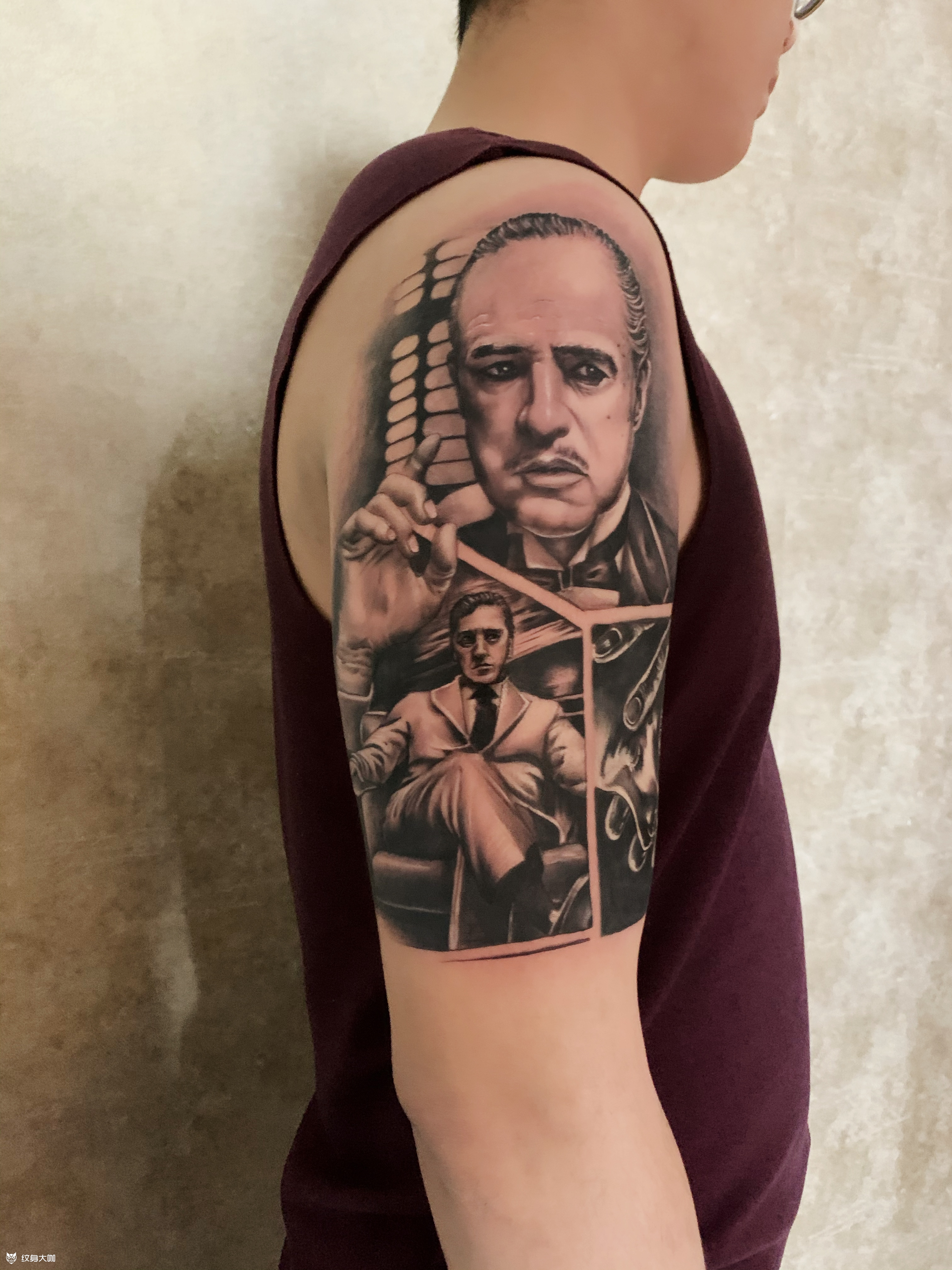 教父_纹身图案手稿图片_强民. 胖哥的纹身作品集