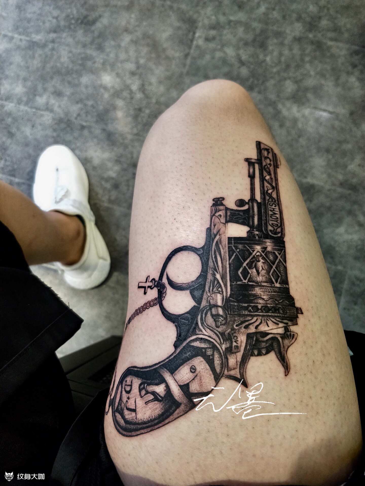 枪_纹身图案手稿图片_无墨的纹身作品集