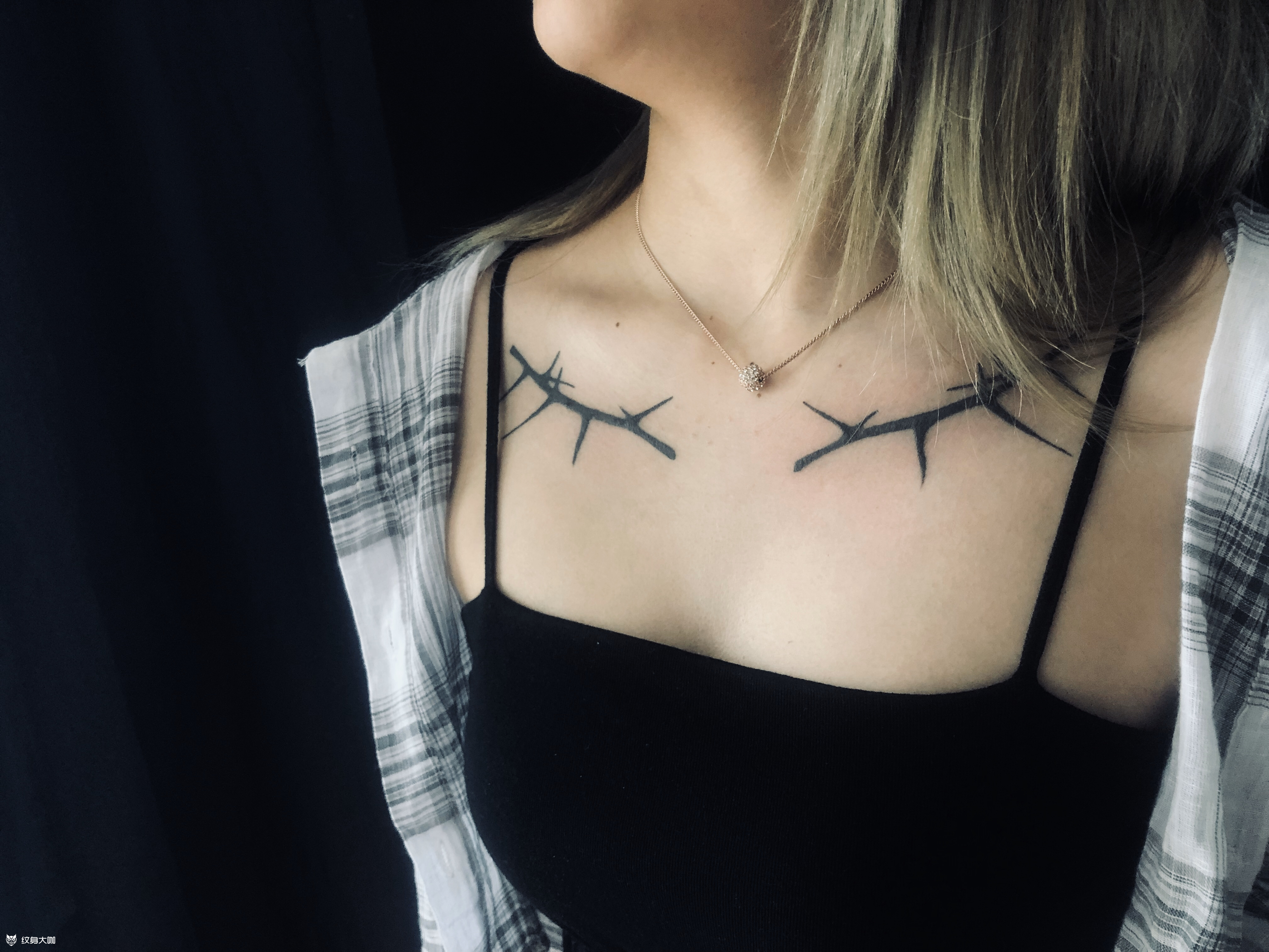 锁骨_纹身图案手稿图片_何纬的纹身作品集