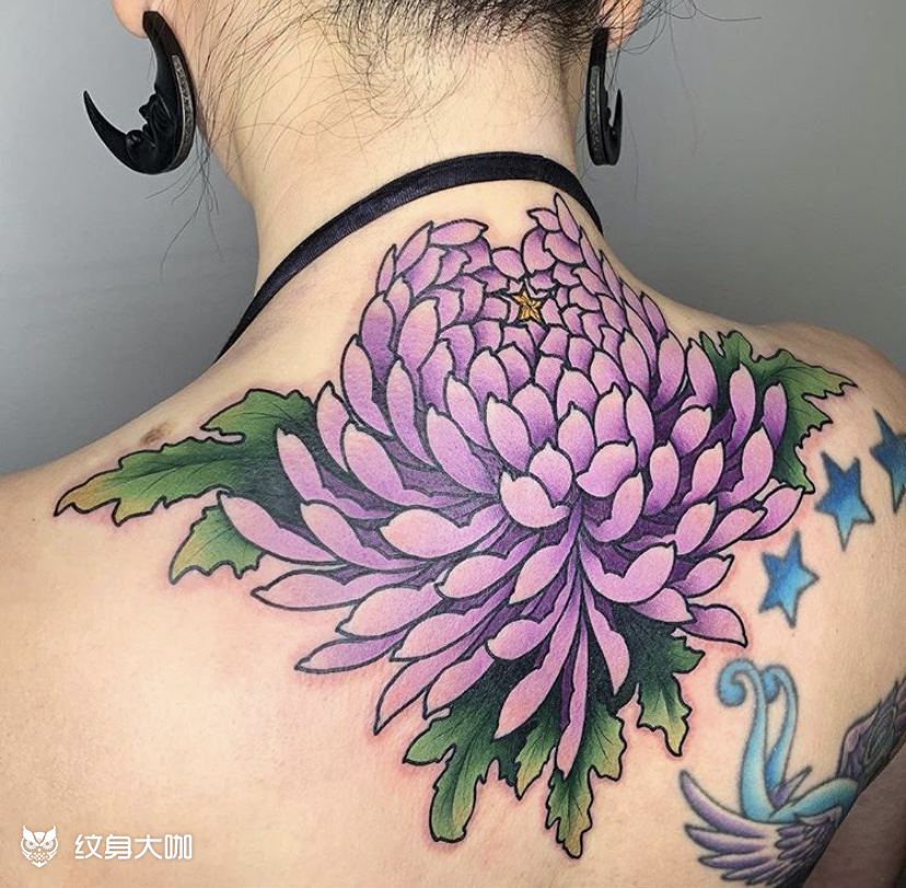 菊花_纹身图案手稿图片_琢行的纹身作品集