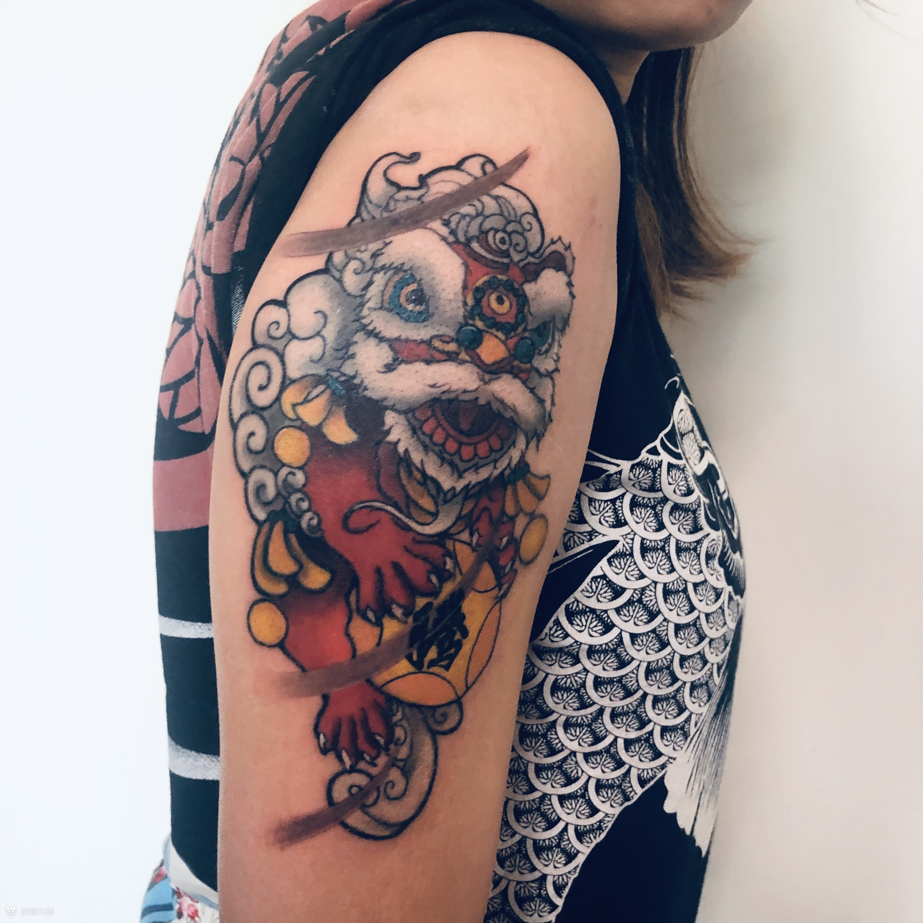小舞狮_纹身图案手稿图片_瑞的纹身作品集