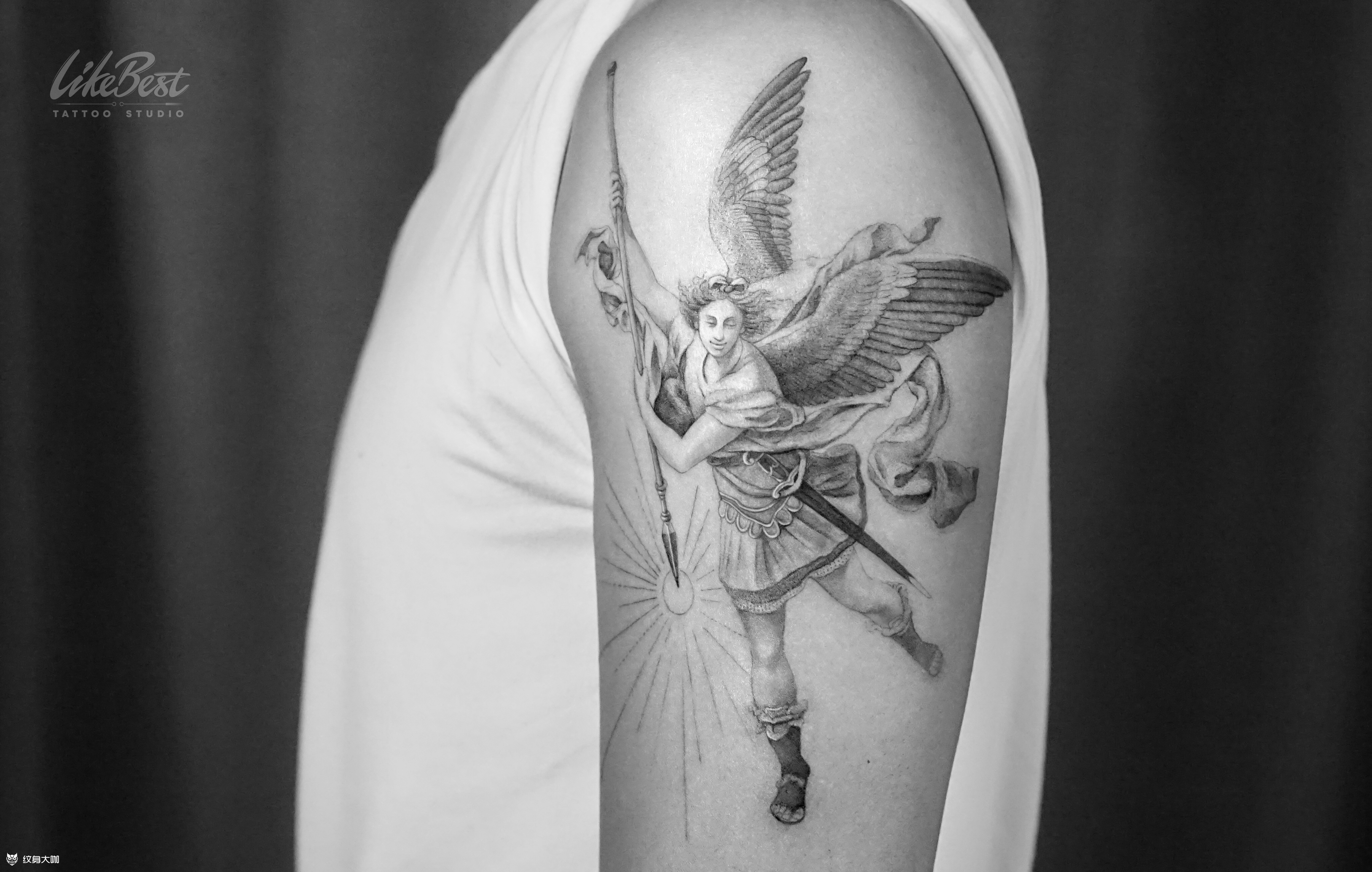 圣米迦勒_纹身图案手稿图片_likebest的纹身作品集