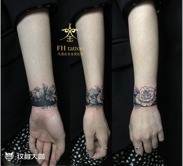 手腕花_纹身图案手稿图片_张丽丽的纹身作品集