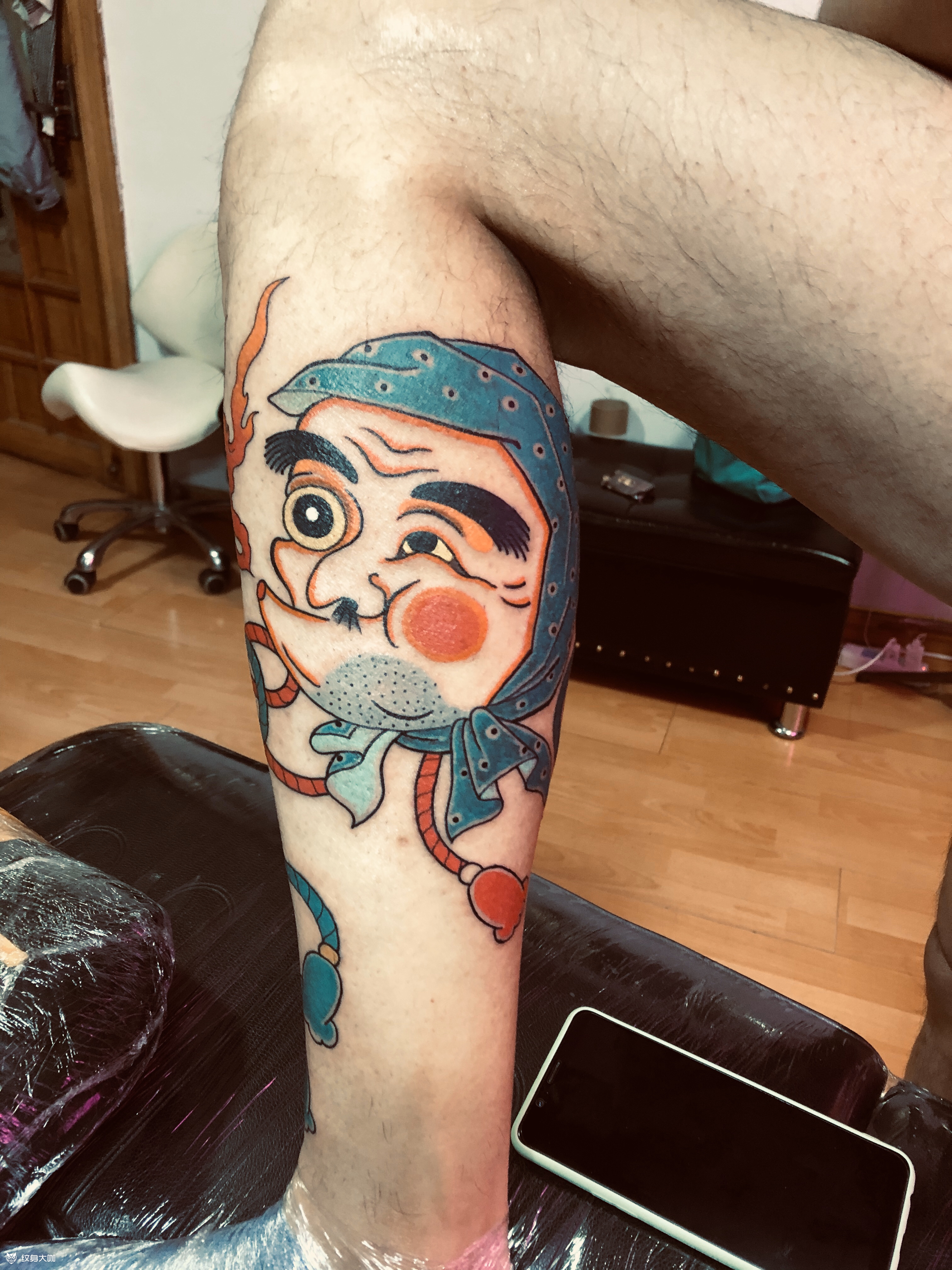 火男面具_纹身图案手稿图片_雕云0315的纹身作品集