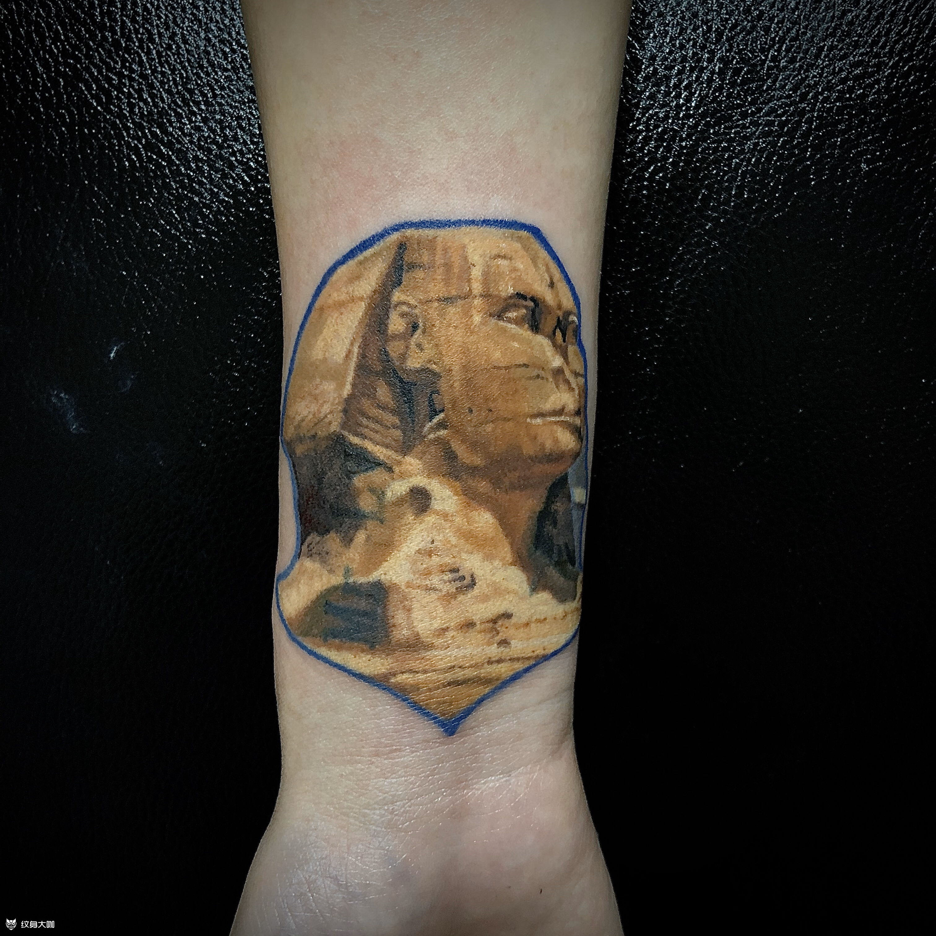 狮身人面像盖图_纹身图案手稿图片_王照的纹身作品集