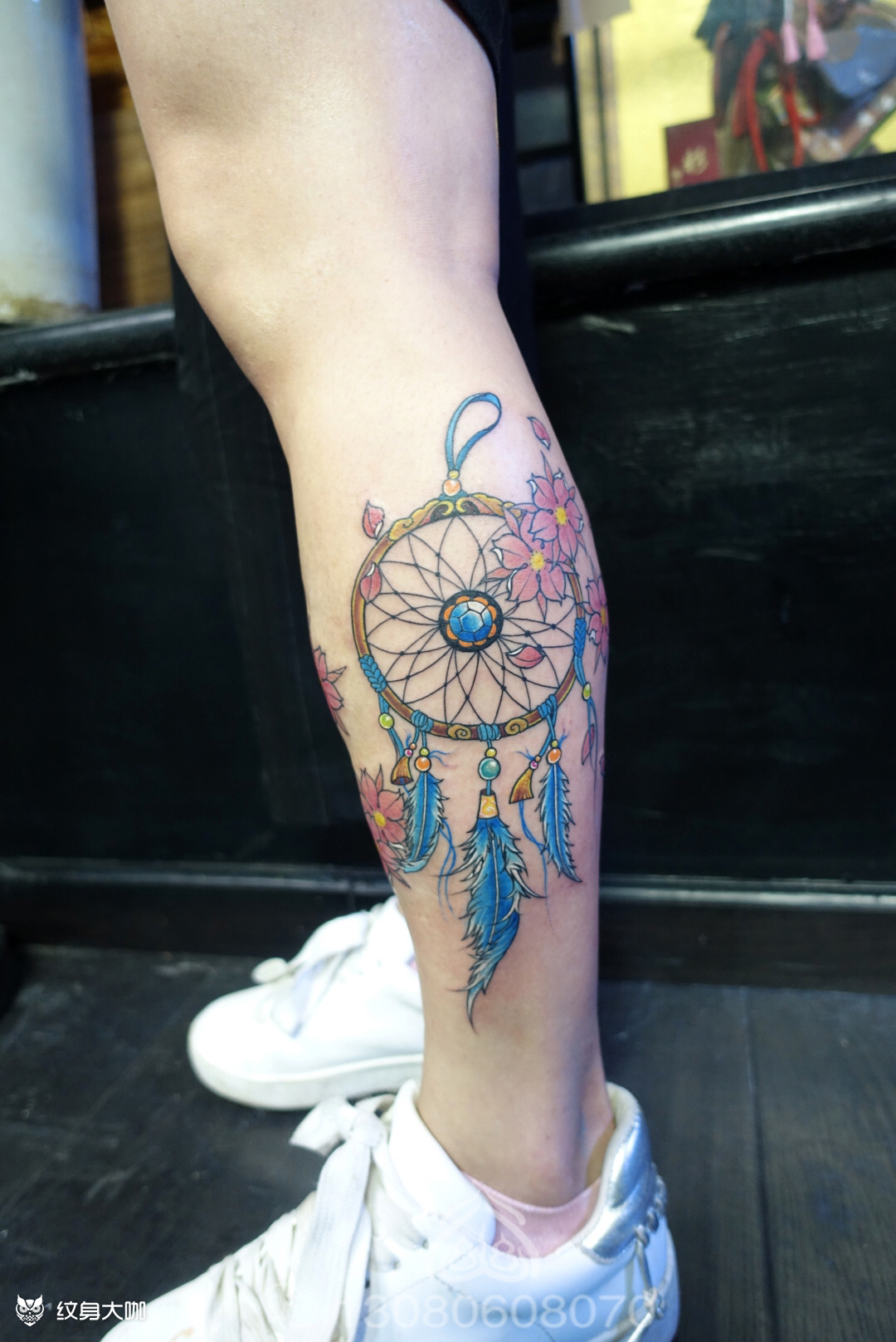 捕梦网纹身疤痕遮盖