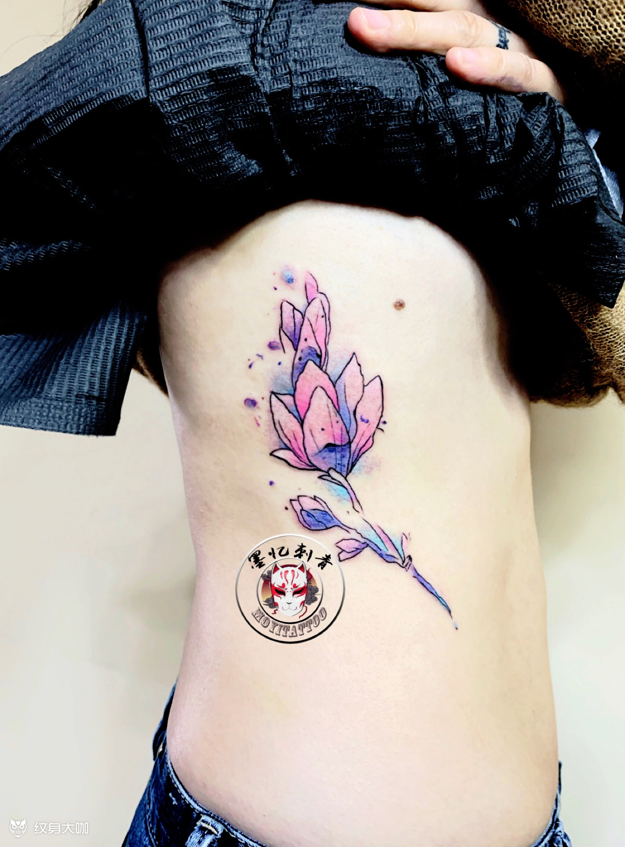 木兰花._纹身图案手稿图片_墨忆的纹身作品集