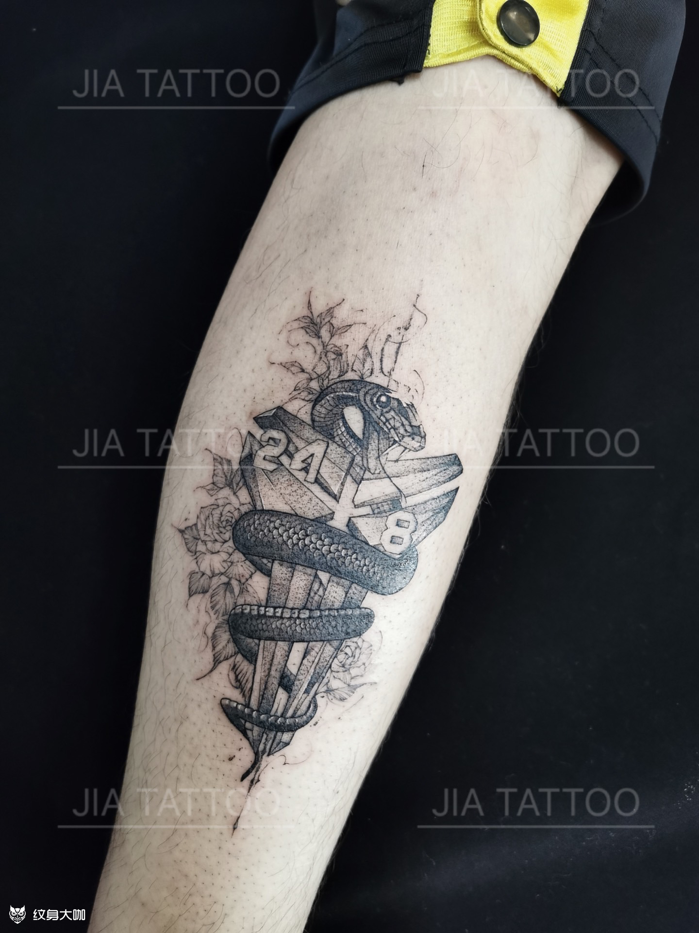 科比,曼巴精神_紋身圖案手稿圖片_jia tattoo的紋身作品集