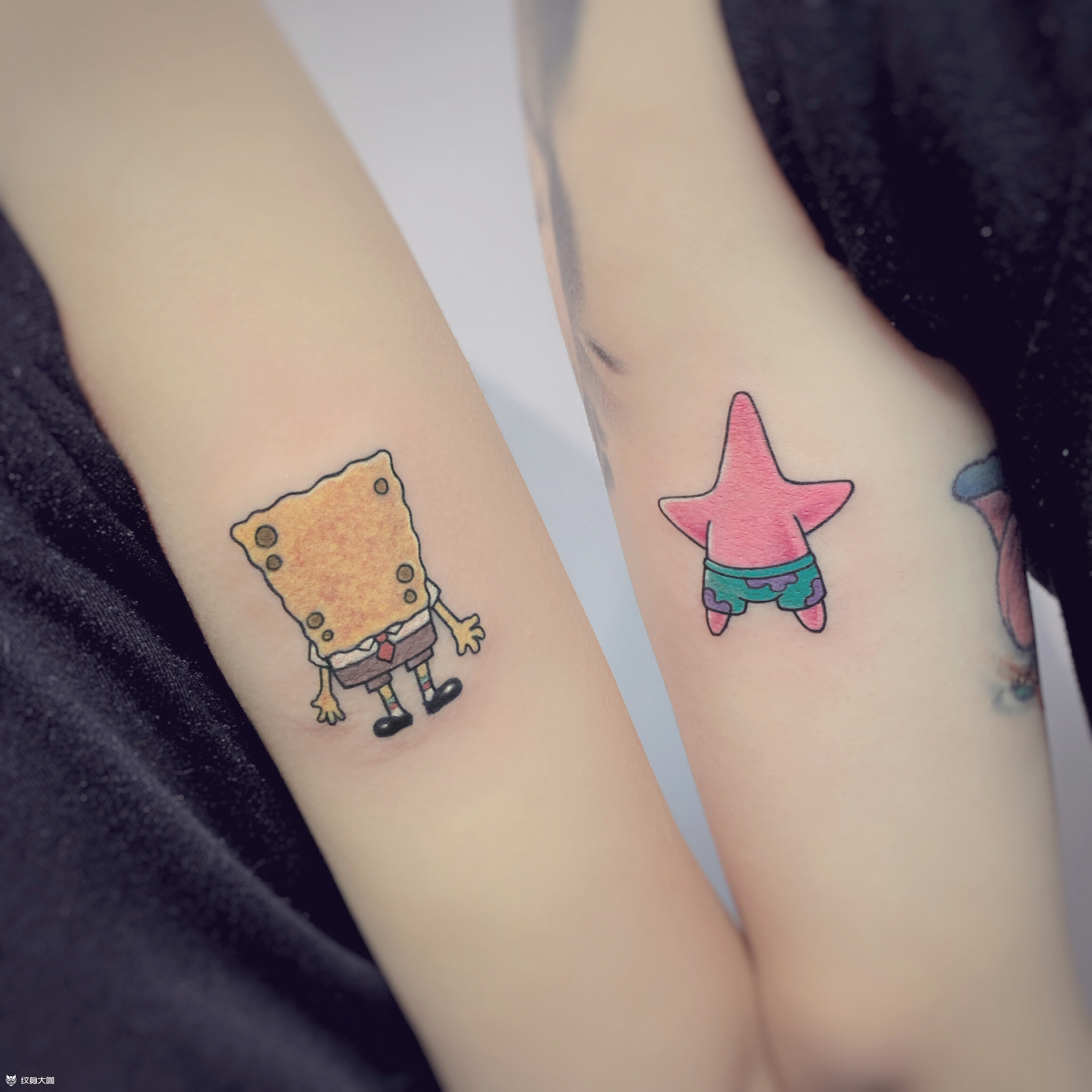 海绵宝宝_纹身图案手稿图片_晓鹏的纹身作品集