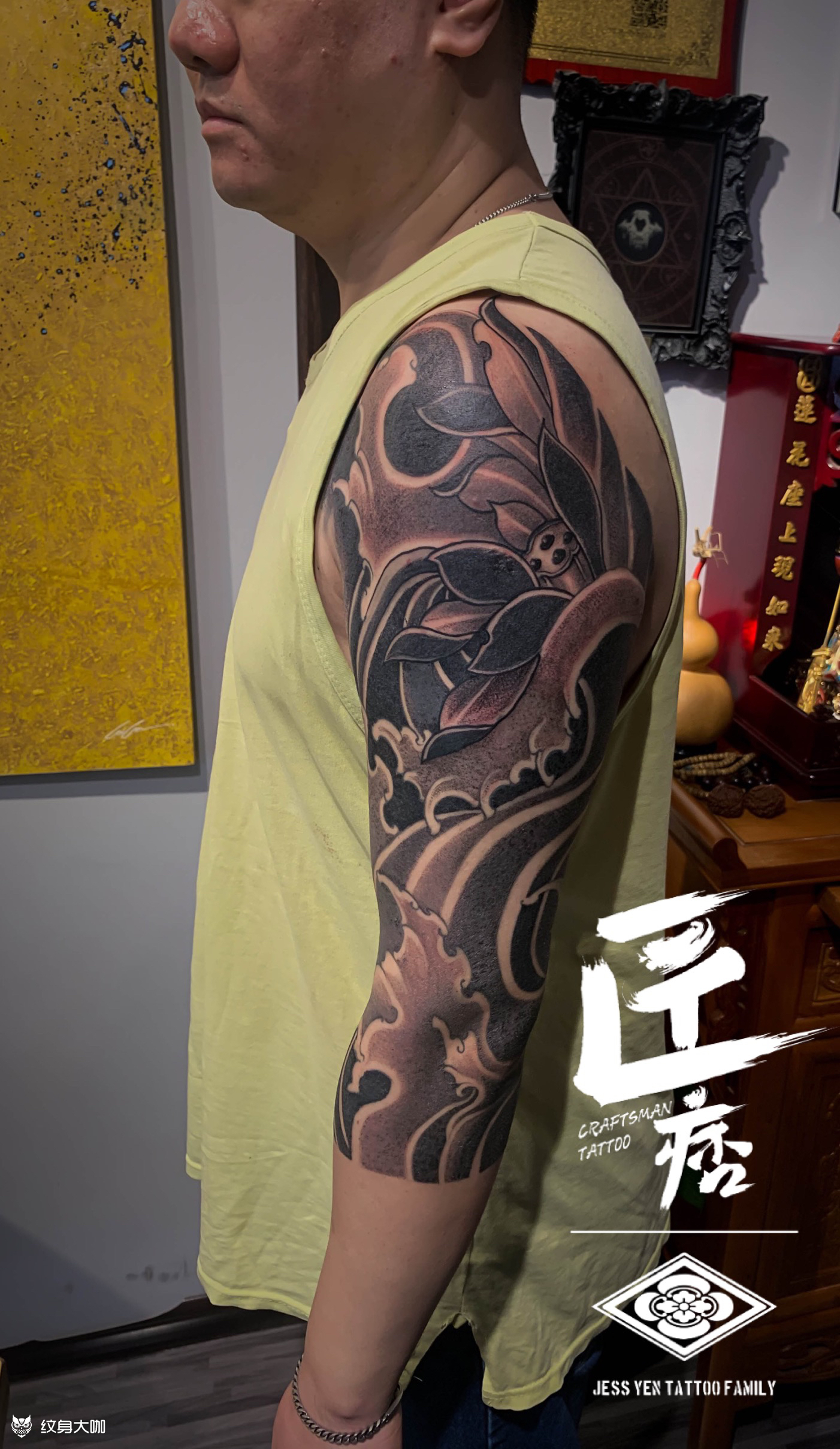 七分袖小遮盖_纹身图案手稿图片_怀宇的纹身作品集