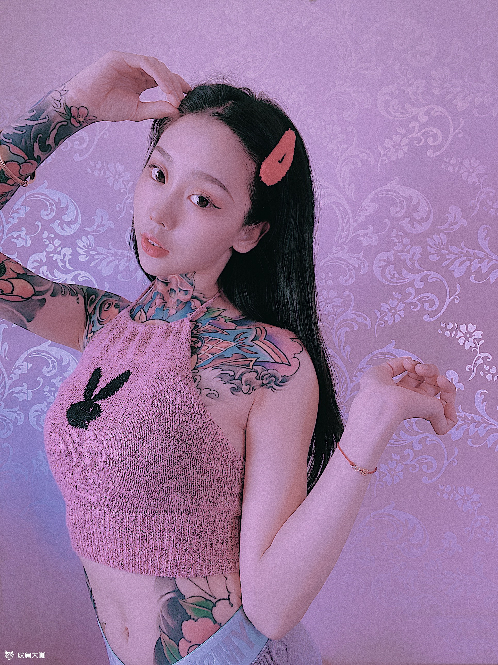 美女客人最年轻的花臂宝妈～小姐_纹身吧社区 - 纹身大咖
