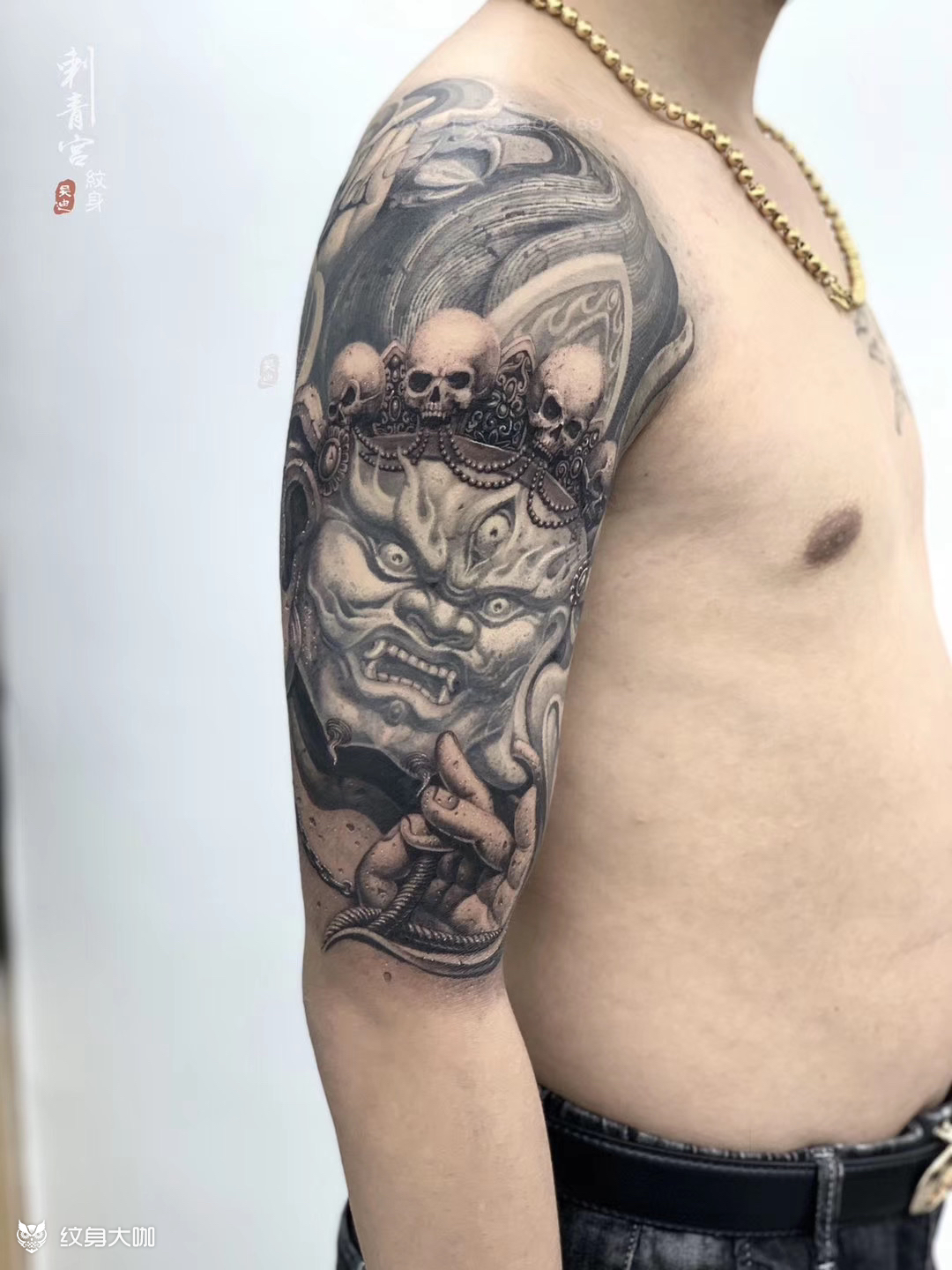 金刚手菩萨_纹身图案手稿图片_k tattoo招学徒的纹身作品集