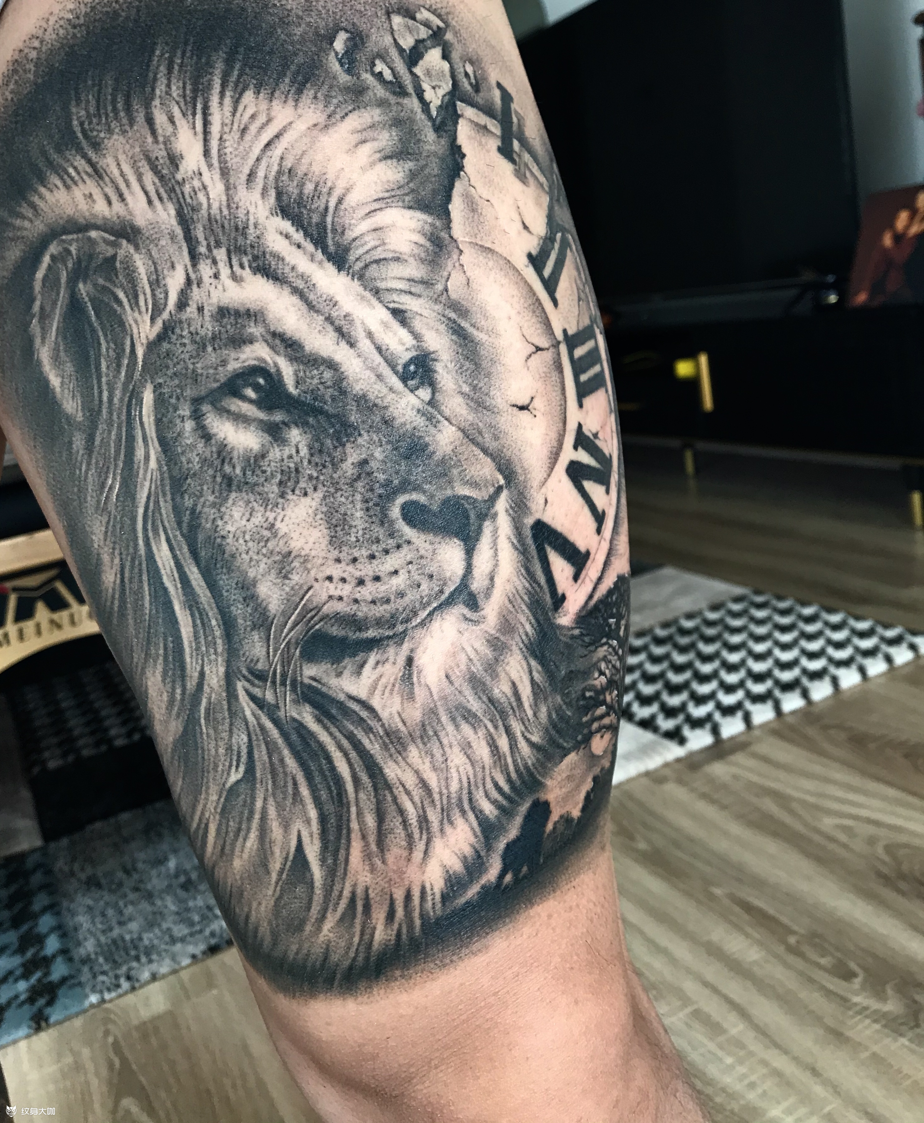 雄狮未完_纹身图案手稿图片_思路的纹身作品集