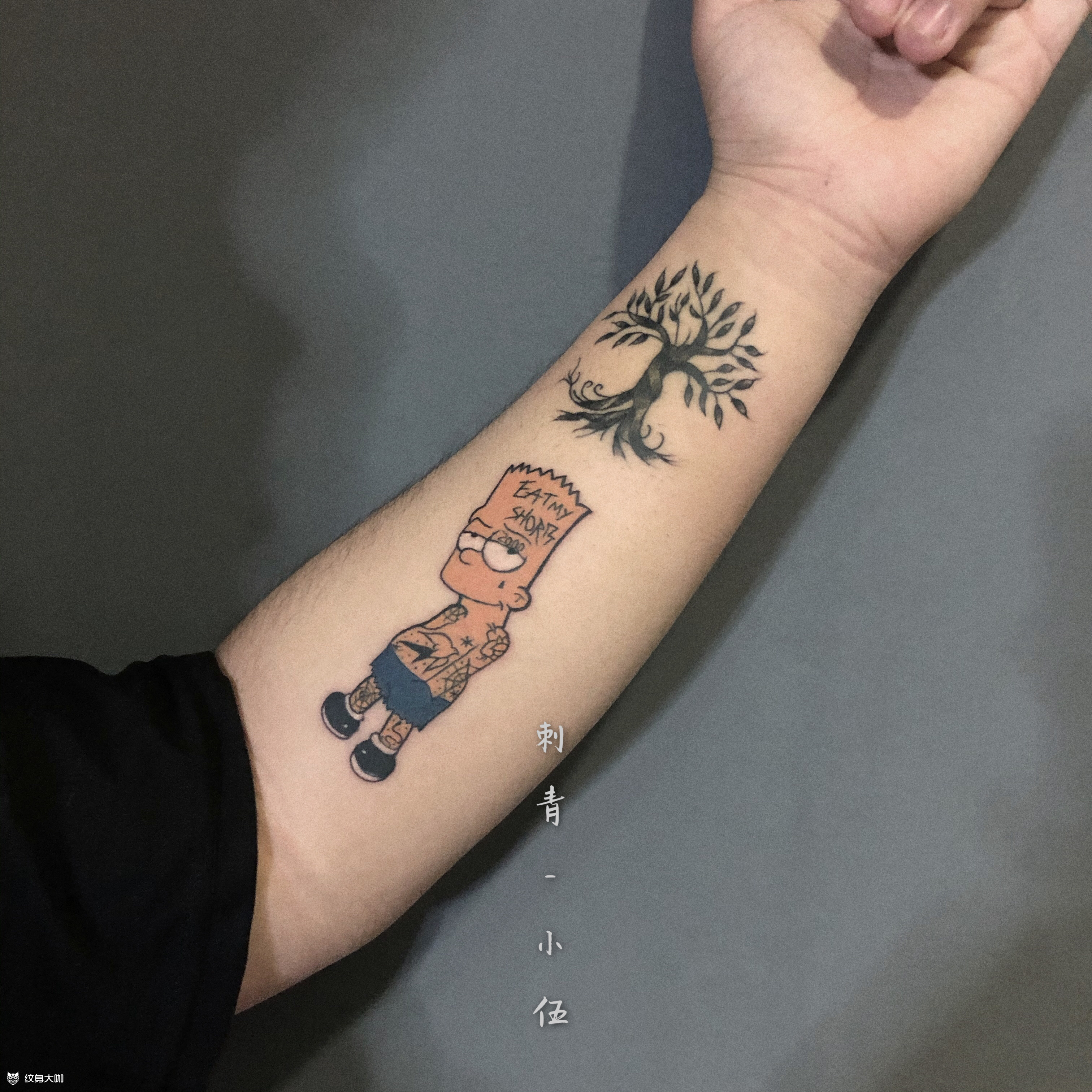 小人_纹身图案手稿图片_小伍的纹身作品集