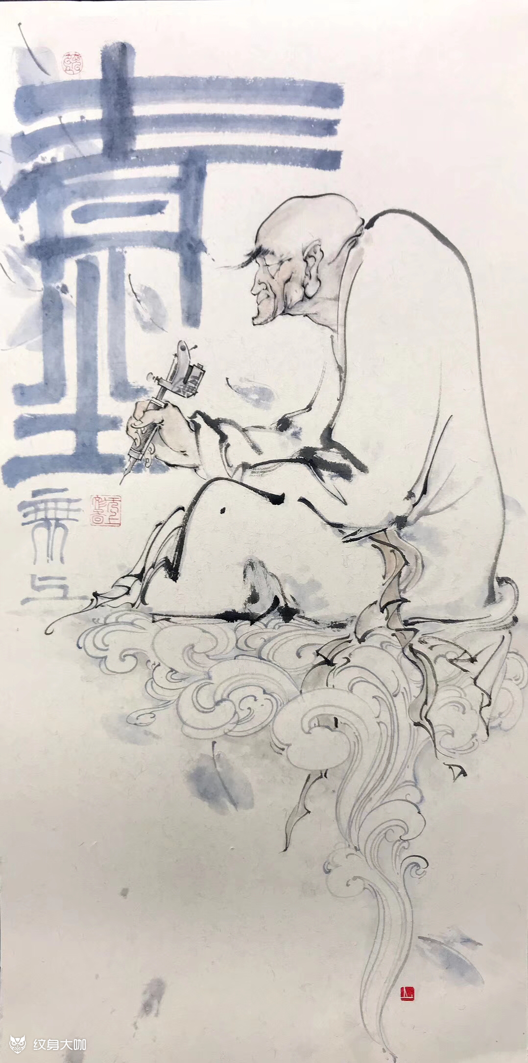 罗汉_纹身图案手稿图片_无上的纹身作品集