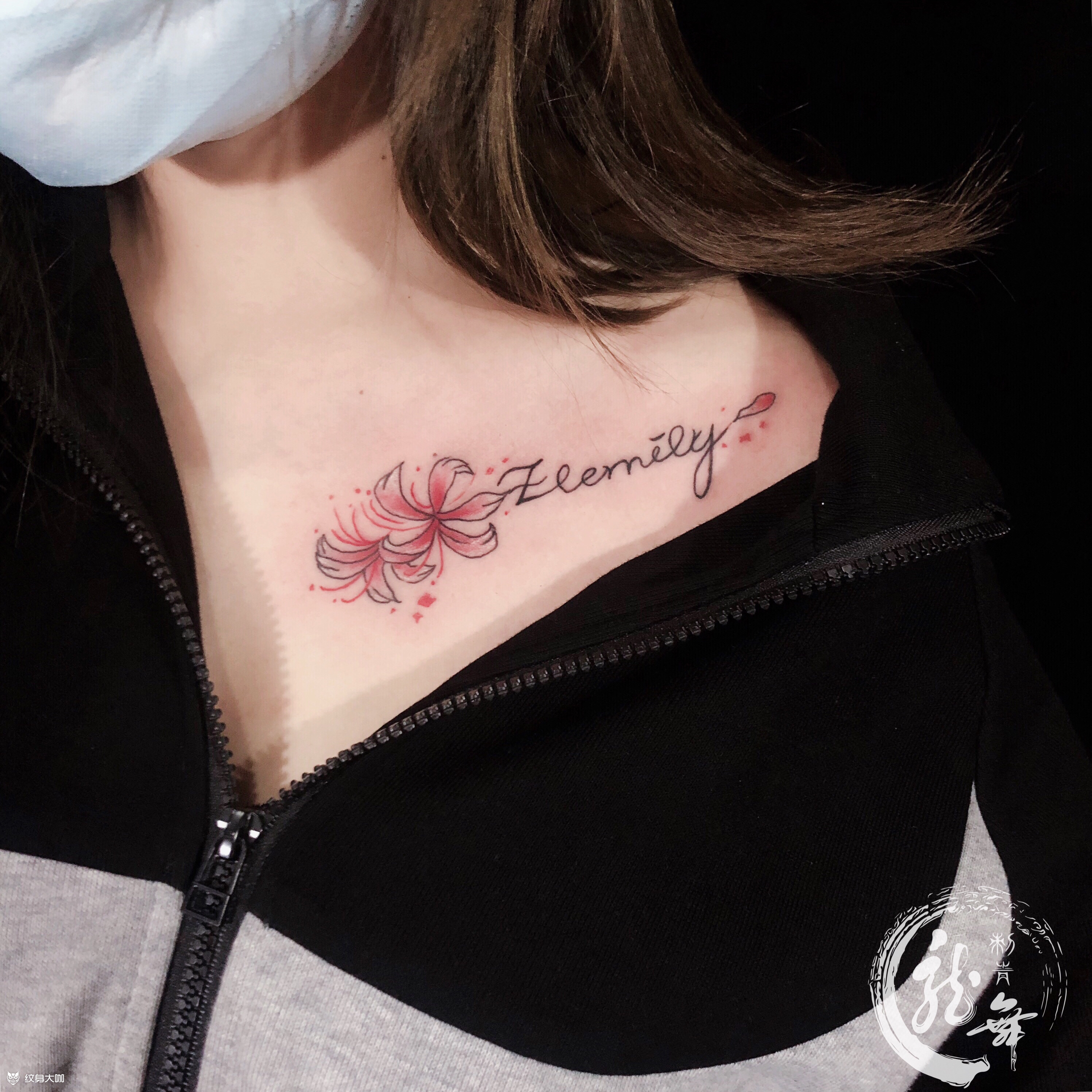 锁骨控_纹身图案手稿图片_王存的纹身作品集