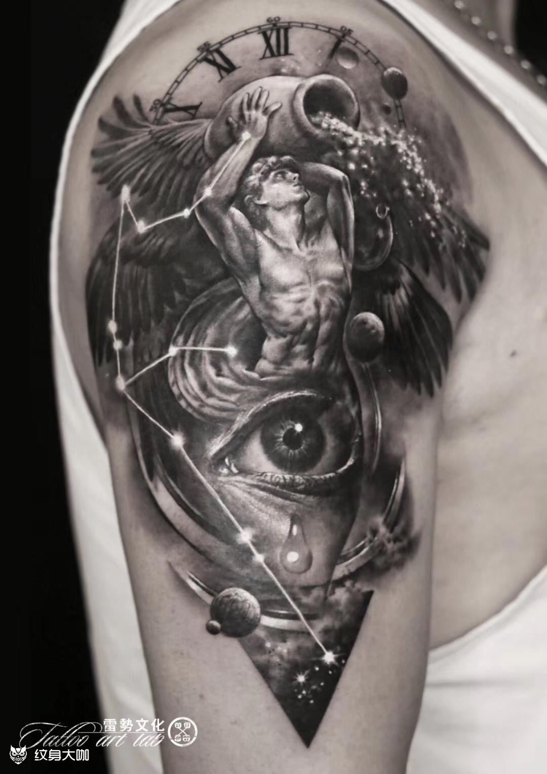 水瓶座_纹身图案手稿图片_老羊的纹身作品集