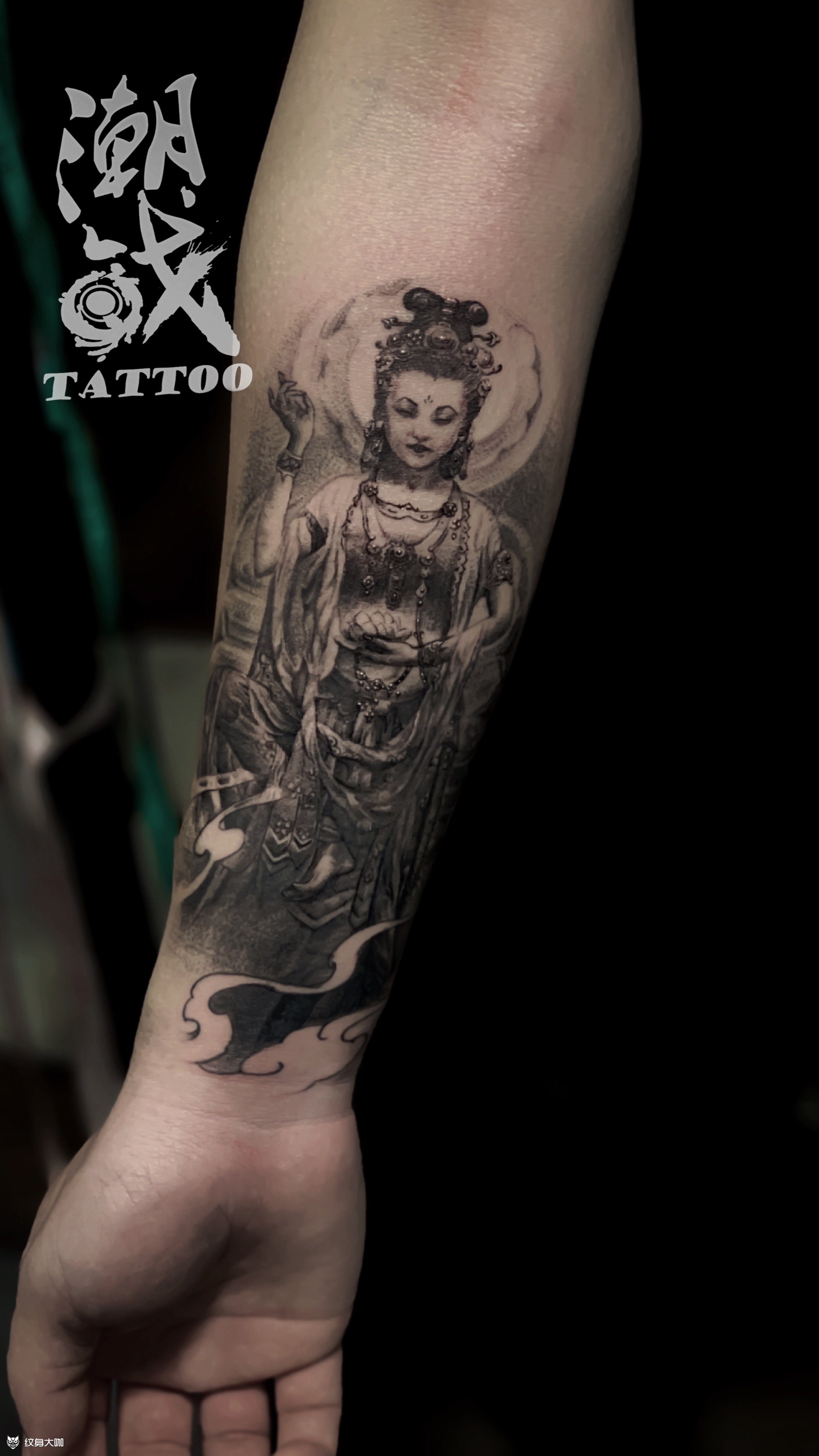 敦煌飞天_纹身图案手稿图片_小弥弥的纹身作品集