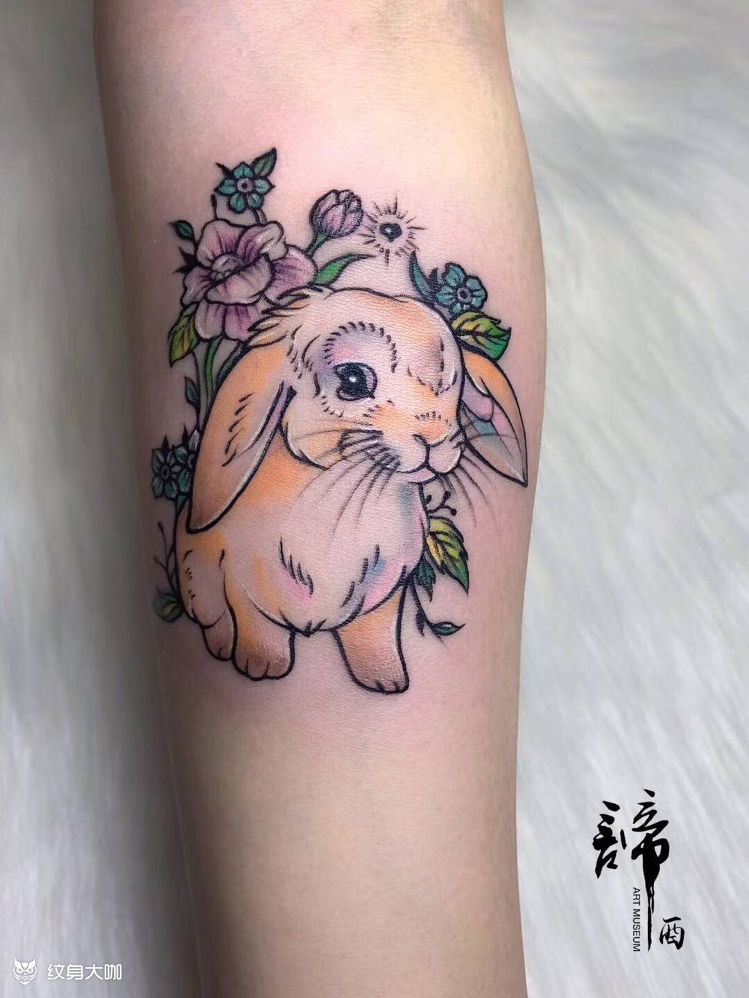 小兔子乖乖_纹身图案手稿图片_阿林的纹身作品集