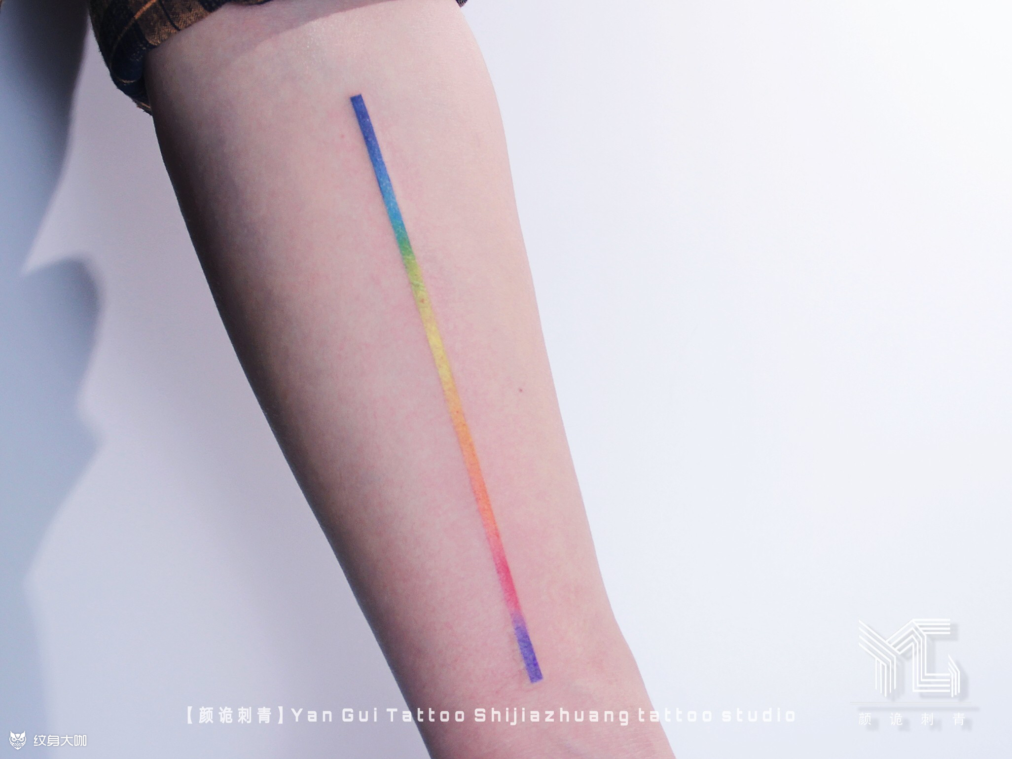 彩虹直线_纹身图案手稿图片_范晨阳的纹身作品集