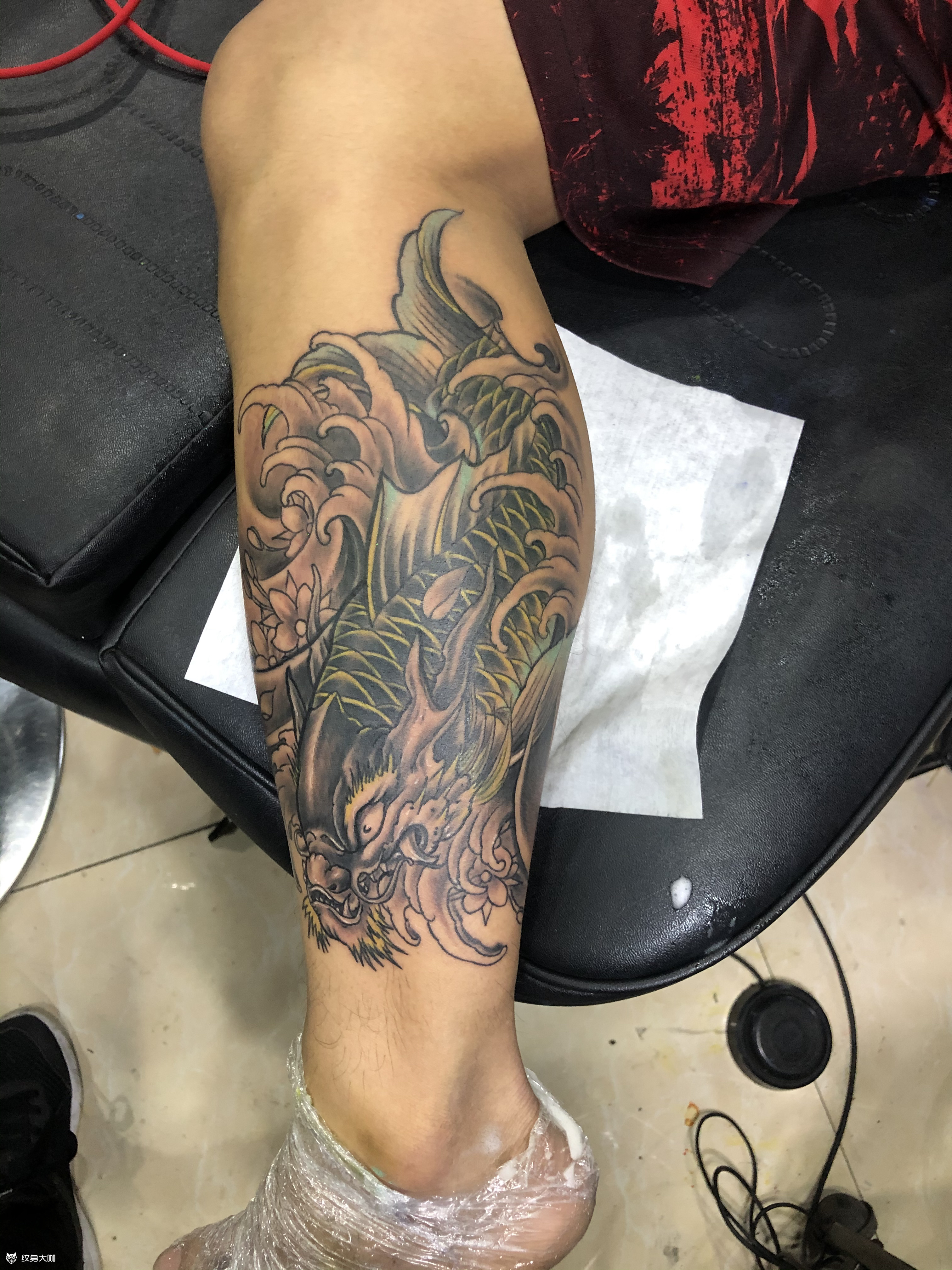 鳌鱼_纹身图案手稿图片_剑艺的纹身作品集