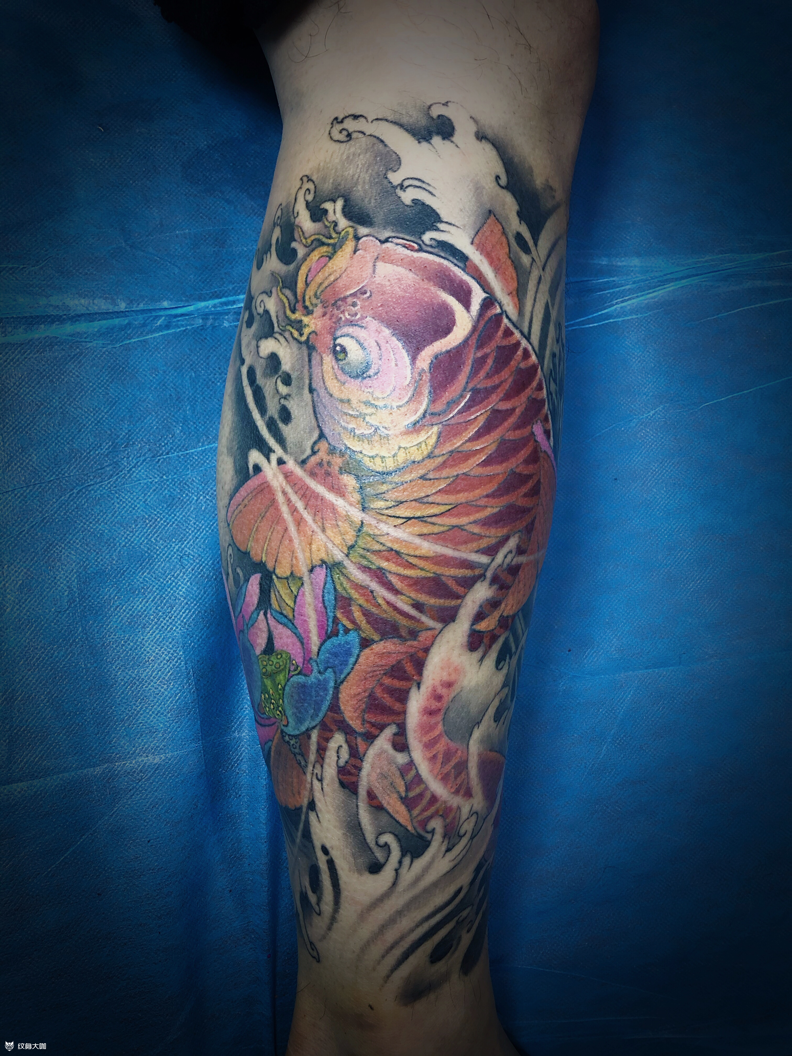 鲤鱼_纹身图案手稿图片_陈晓东的纹身作品集