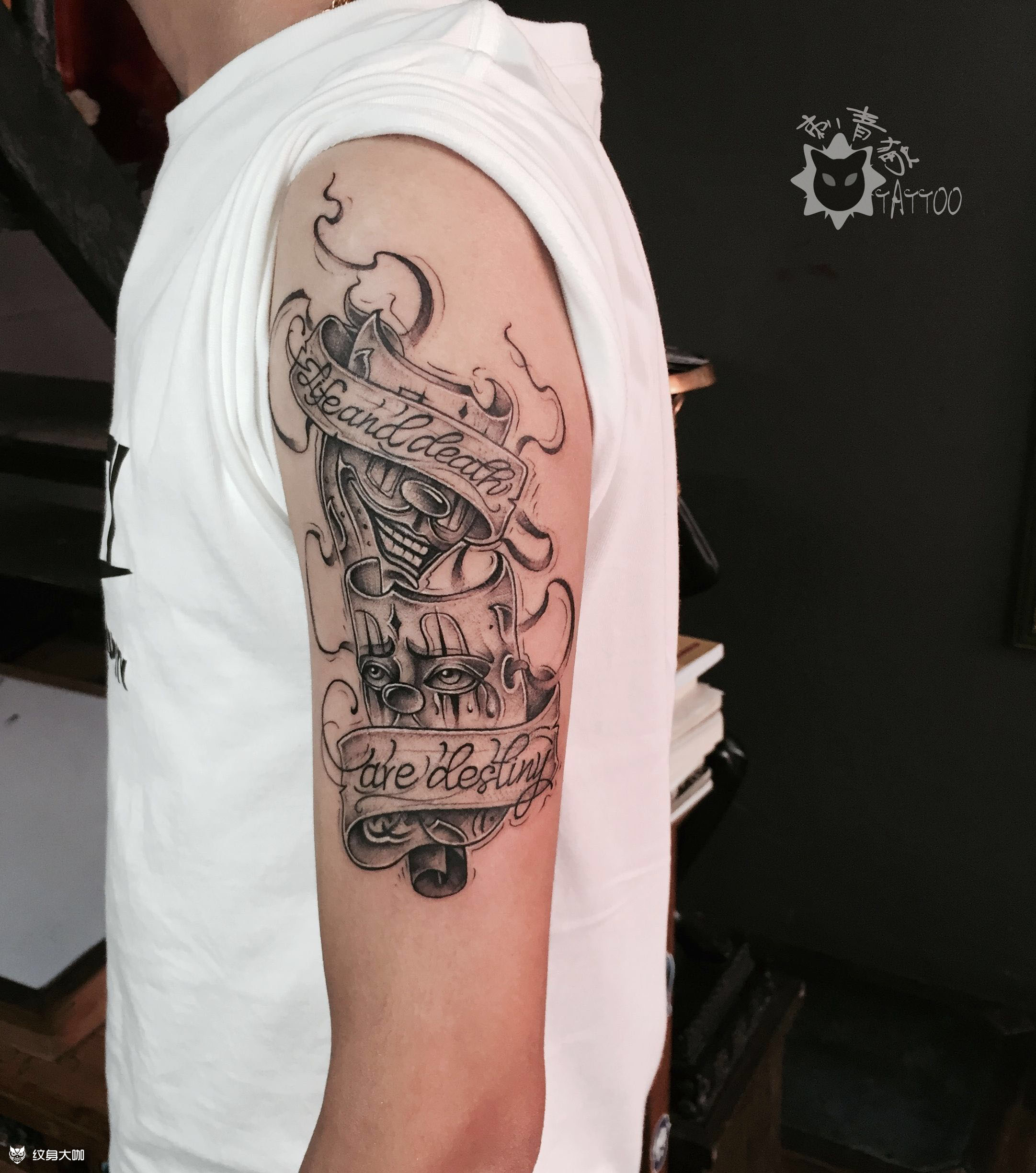 小丑面具_纹身图案手稿图片_阿猫的纹身作品集