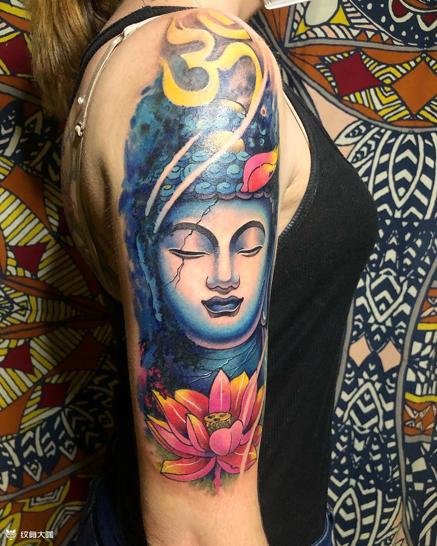 彩色佛头来自南非的客人喜欢_纹身吧社区 - 纹身大咖