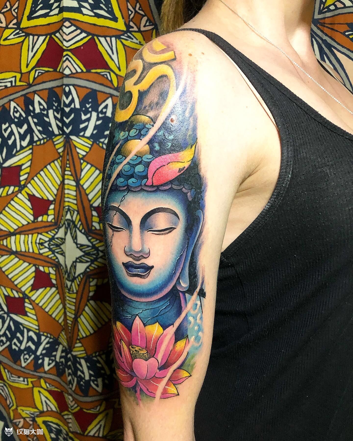 彩色佛头来自南非的客人喜欢_纹身吧社区 - 纹身大咖