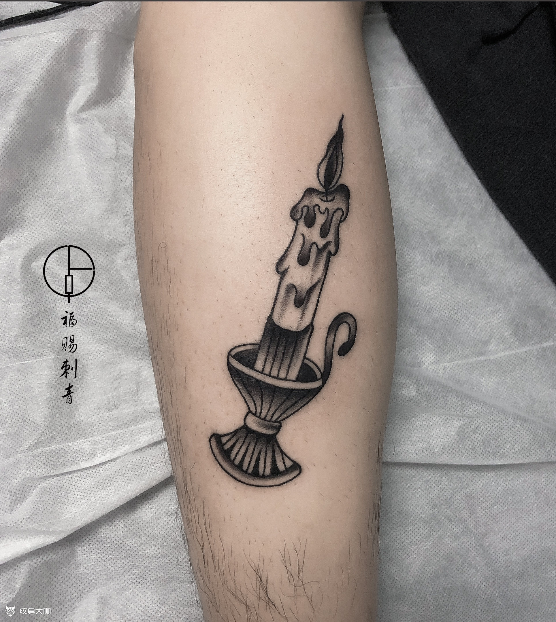 蜡烛_纹身图案手稿图片_洪佳福的纹身作品集