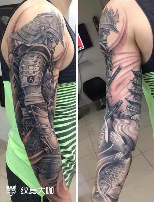 鬼武士_纹身图案手稿图片_古螭的纹身作品集