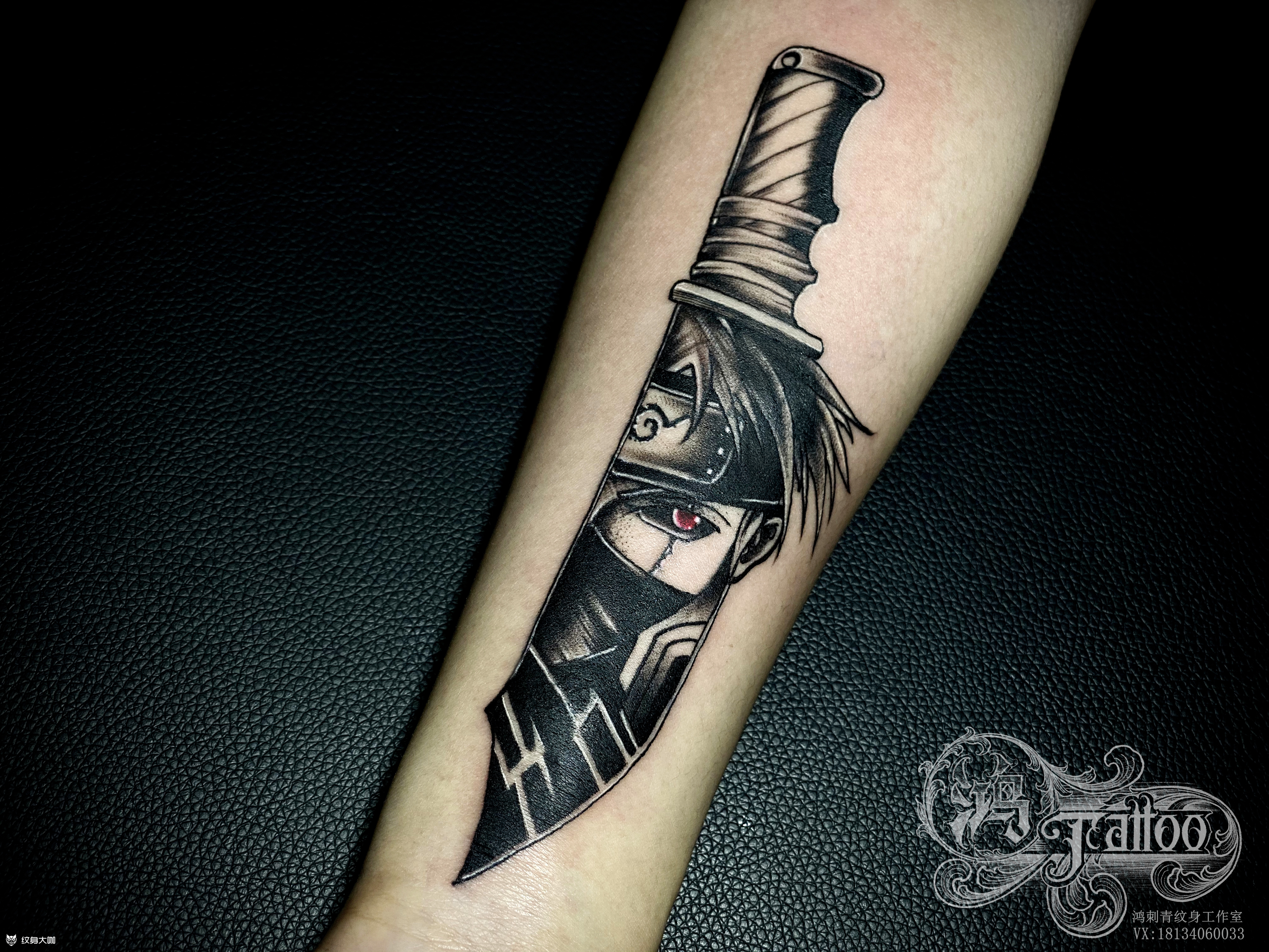 卡卡西_纹身图案手稿图片_lk的纹身作品集