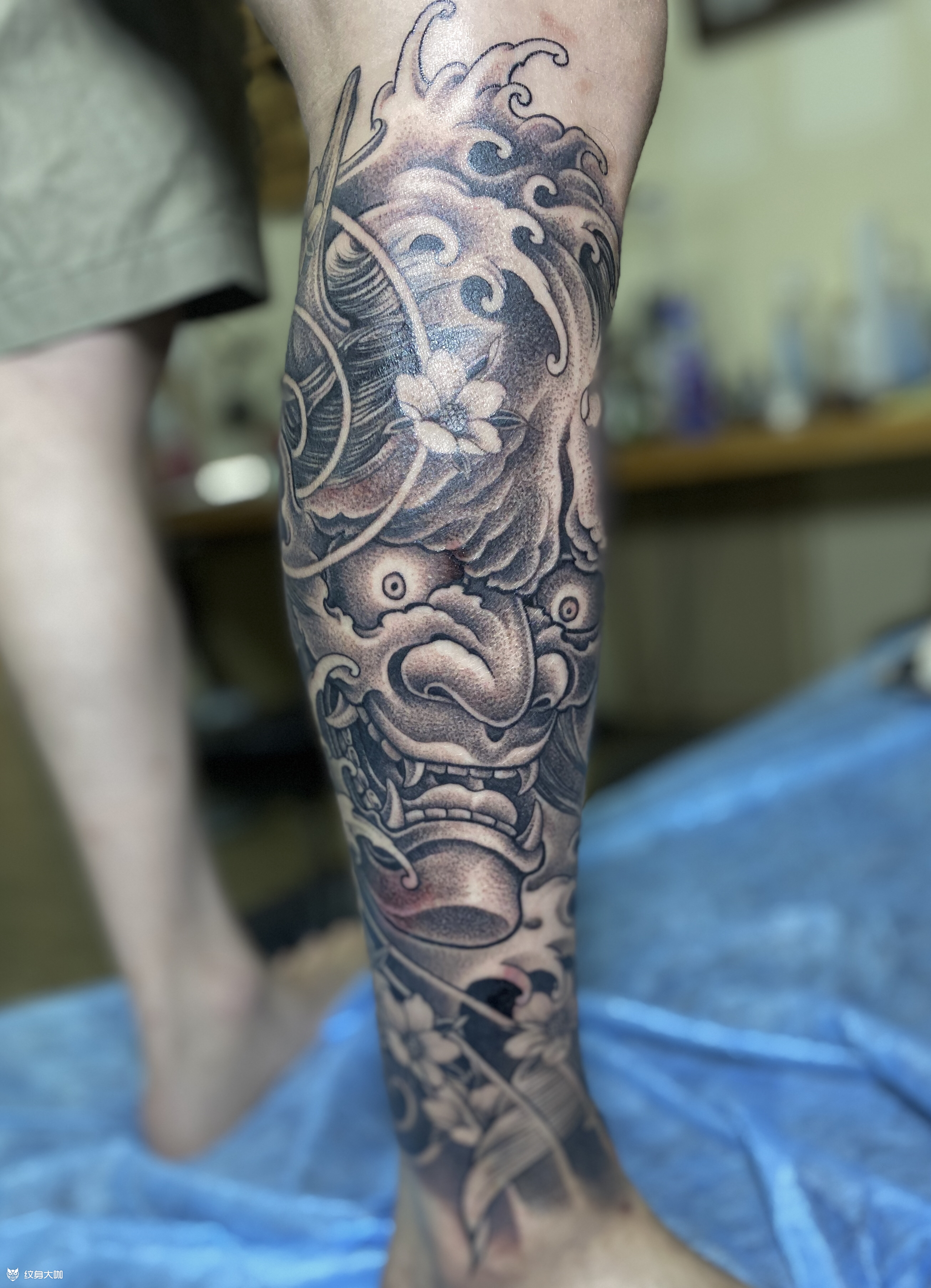 般若鲤鱼包小腿 般若,鲤鱼包_纹身吧社区 - 纹身大咖