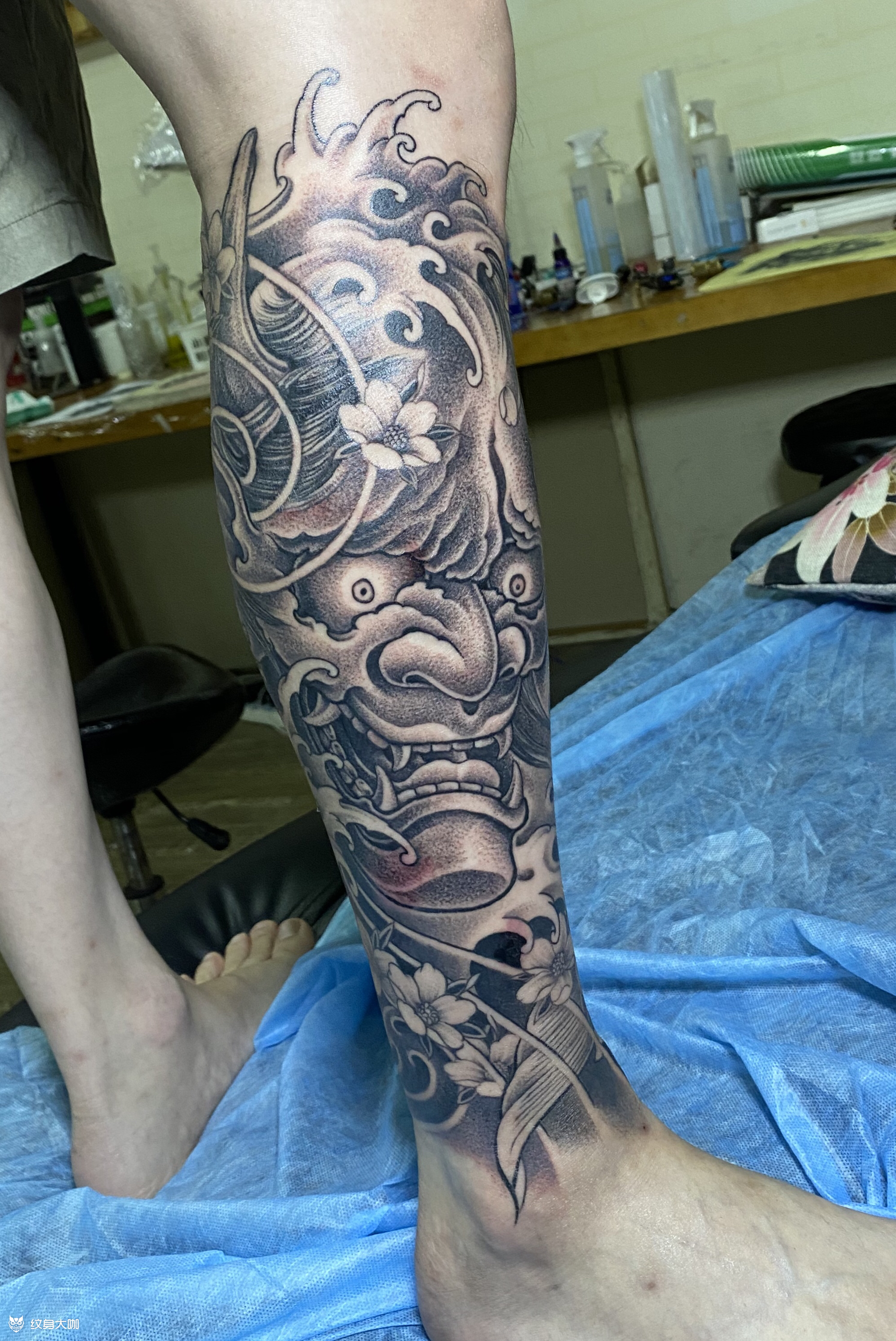 般若鲤鱼包小腿 般若,鲤鱼包_纹身吧社区 - 纹身大咖