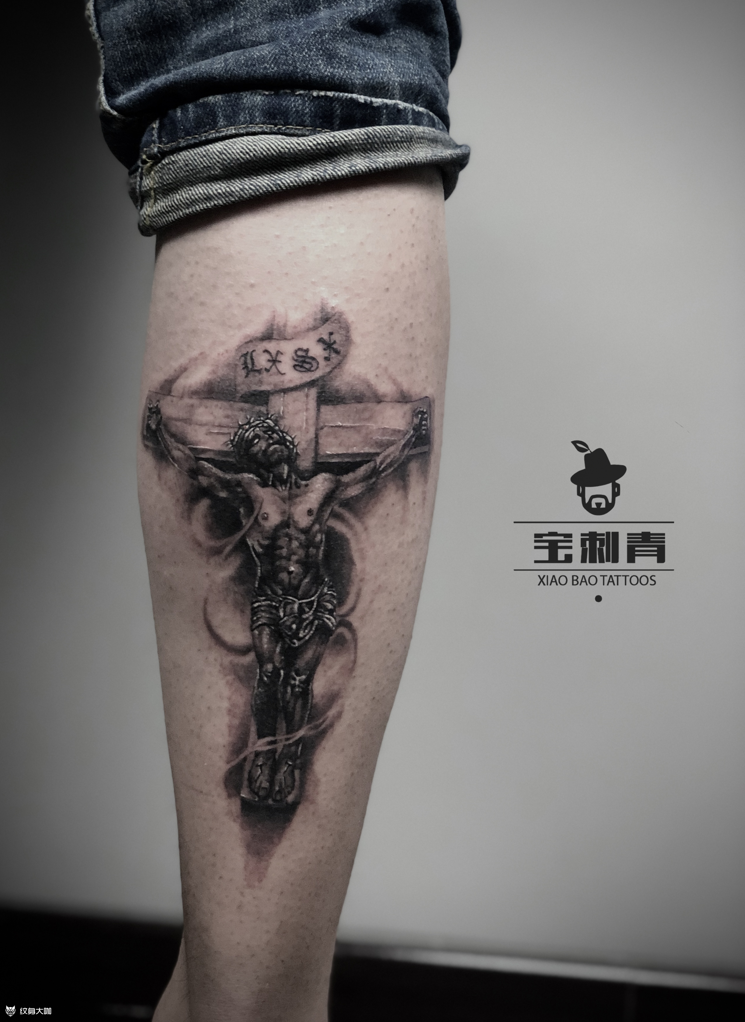 耶稣受难日_纹身图案手稿图片_小宝的纹身作品集