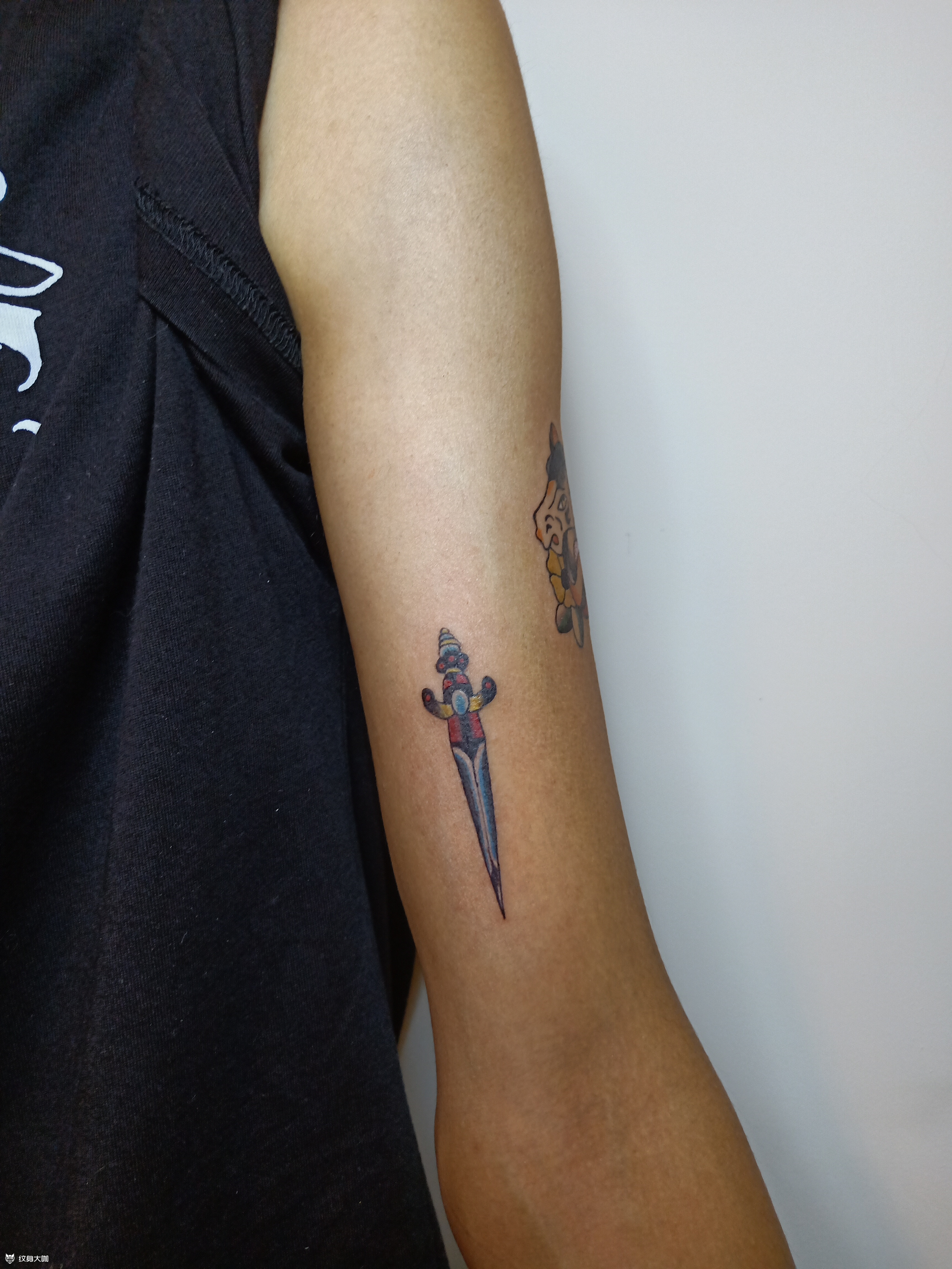 old school _纹身图案手稿图片_寺庙-金角大王的纹身作品集