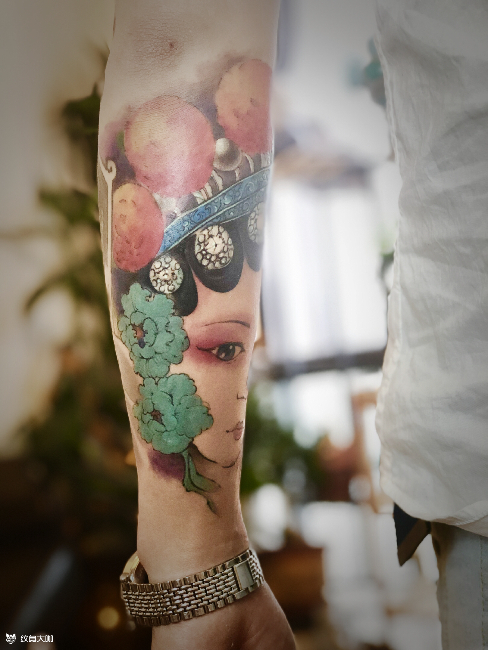 小臂. 花旦_纹身图案手稿图片_寺庙-金角大王的纹身作品集