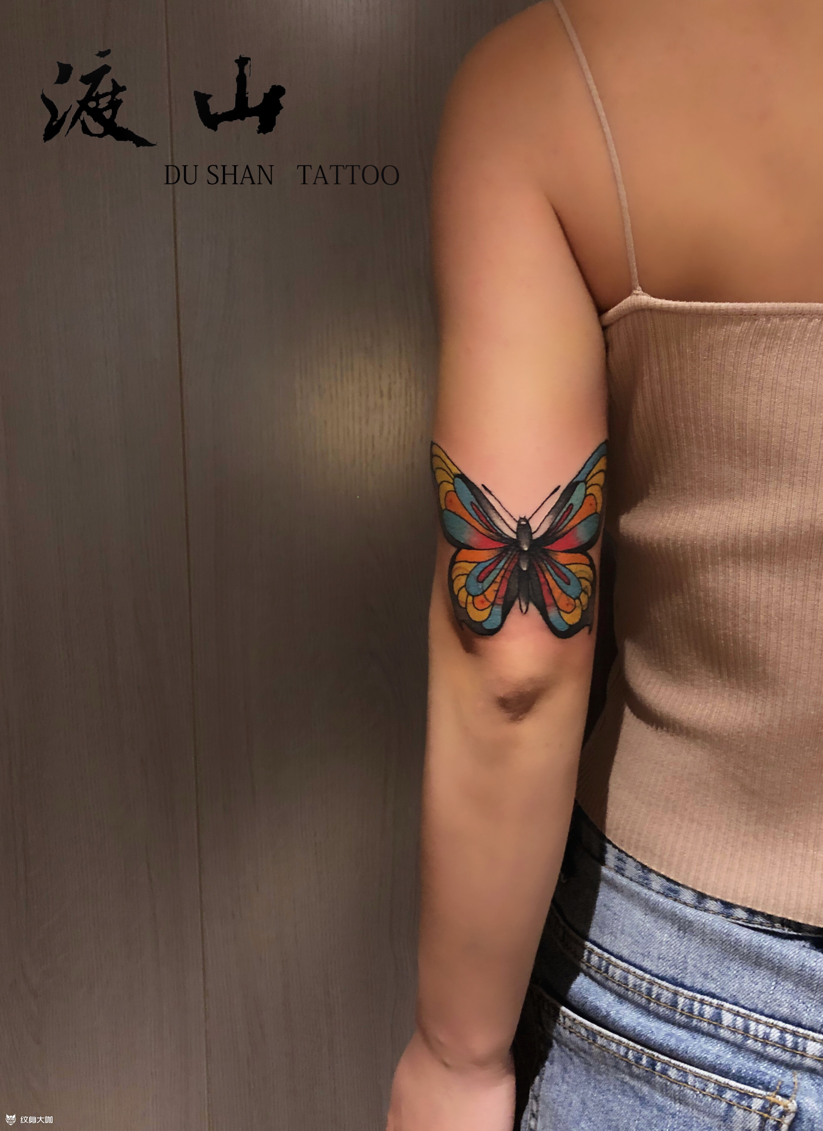 7415彩色蝴蝶7415 遮盖_纹身图案手稿图片_鸡尖的纹身作品集