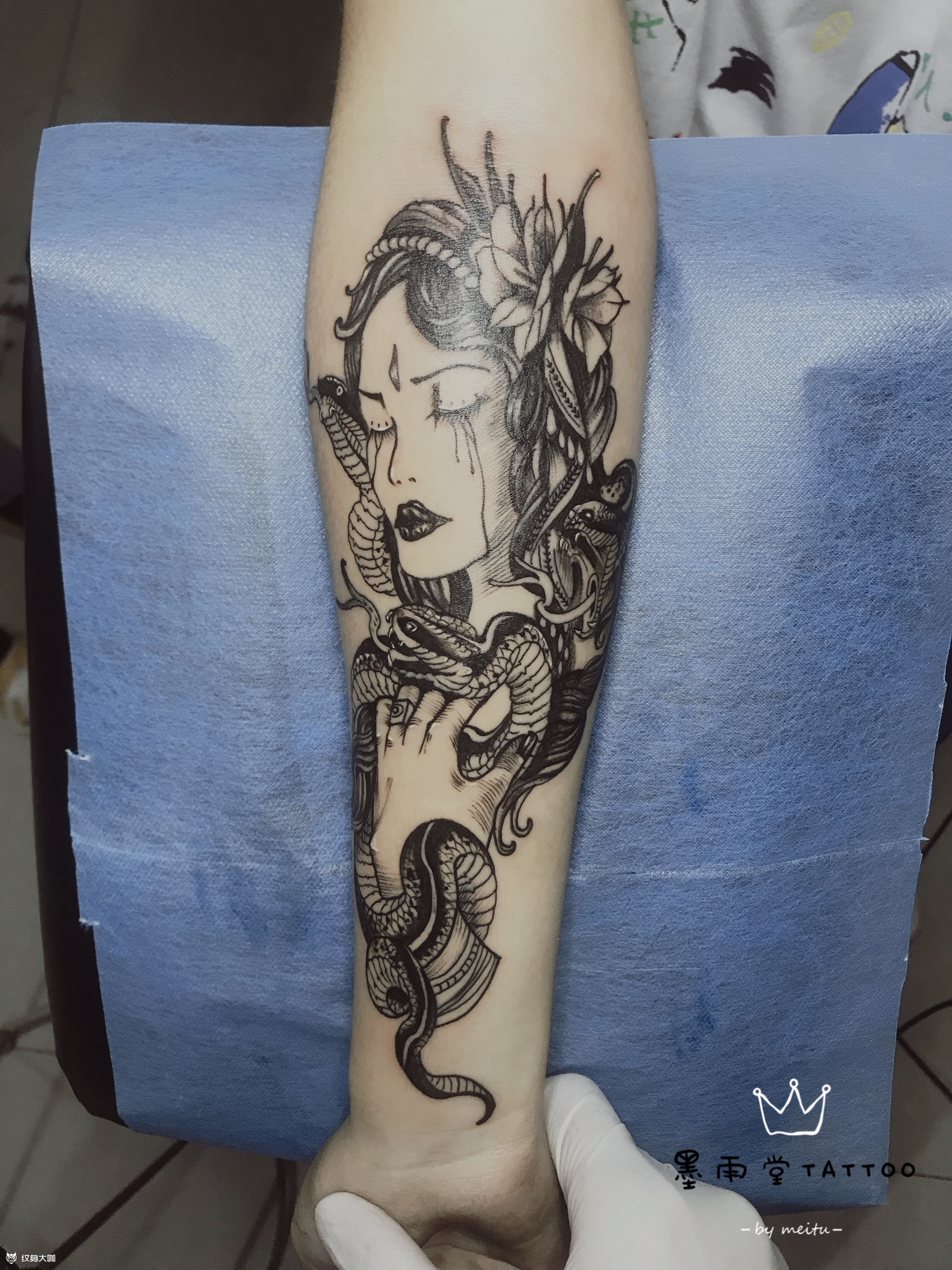 小臂美杜莎_纹身图案手稿图片_拉风达人的纹身作品集