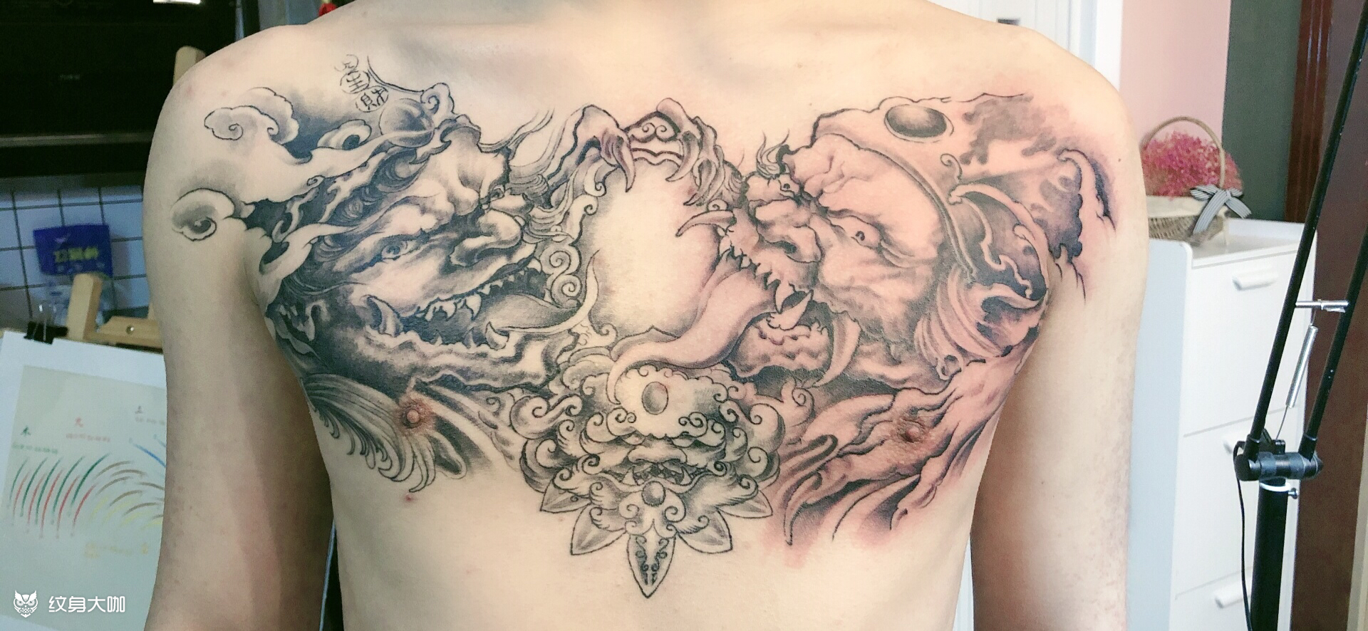 黑白无常_纹身图案手稿图片_加微信私聊13470086110的纹身作品集