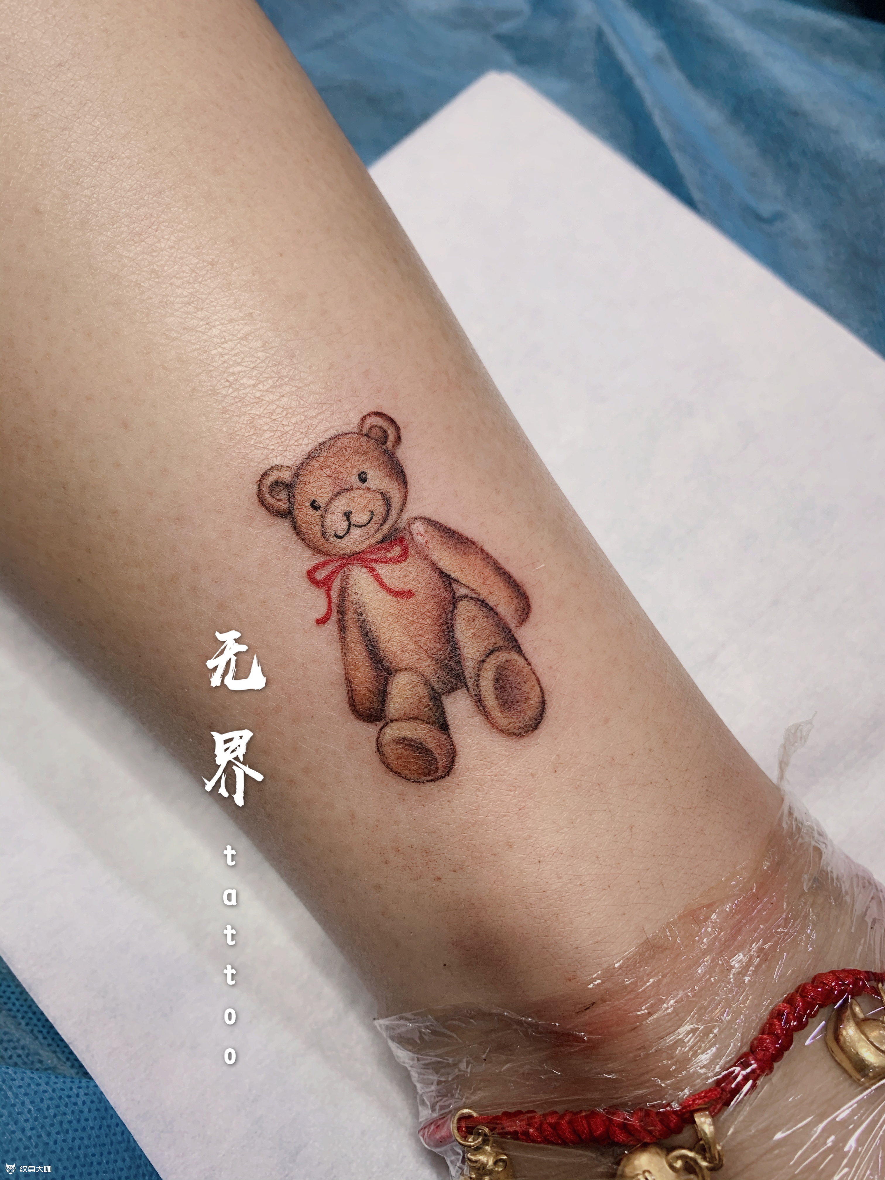 泰迪熊_纹身图案手稿图片_沈冰洁的纹身作品集