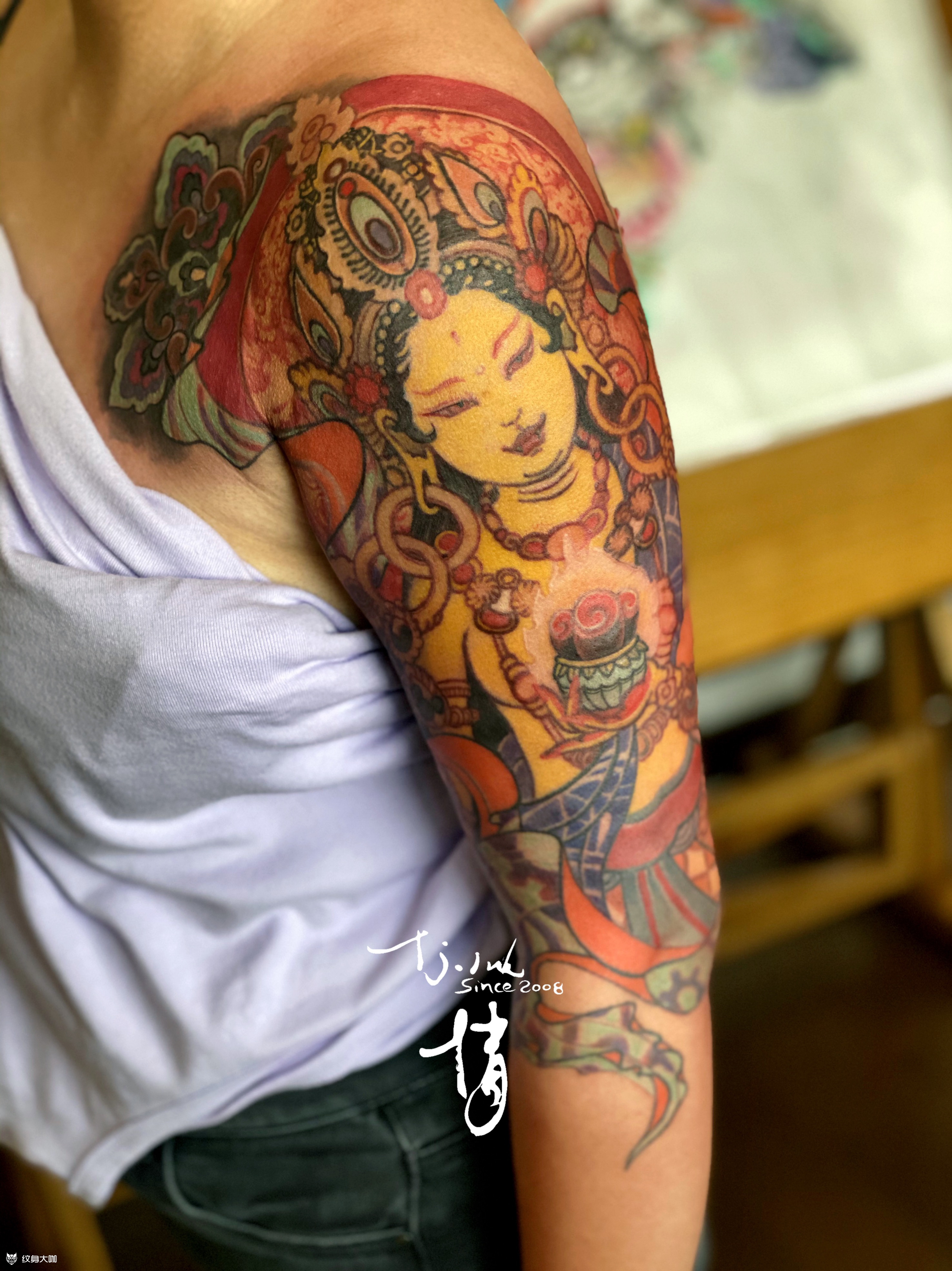 度母_纹身图案手稿图片_李倩的纹身作品集