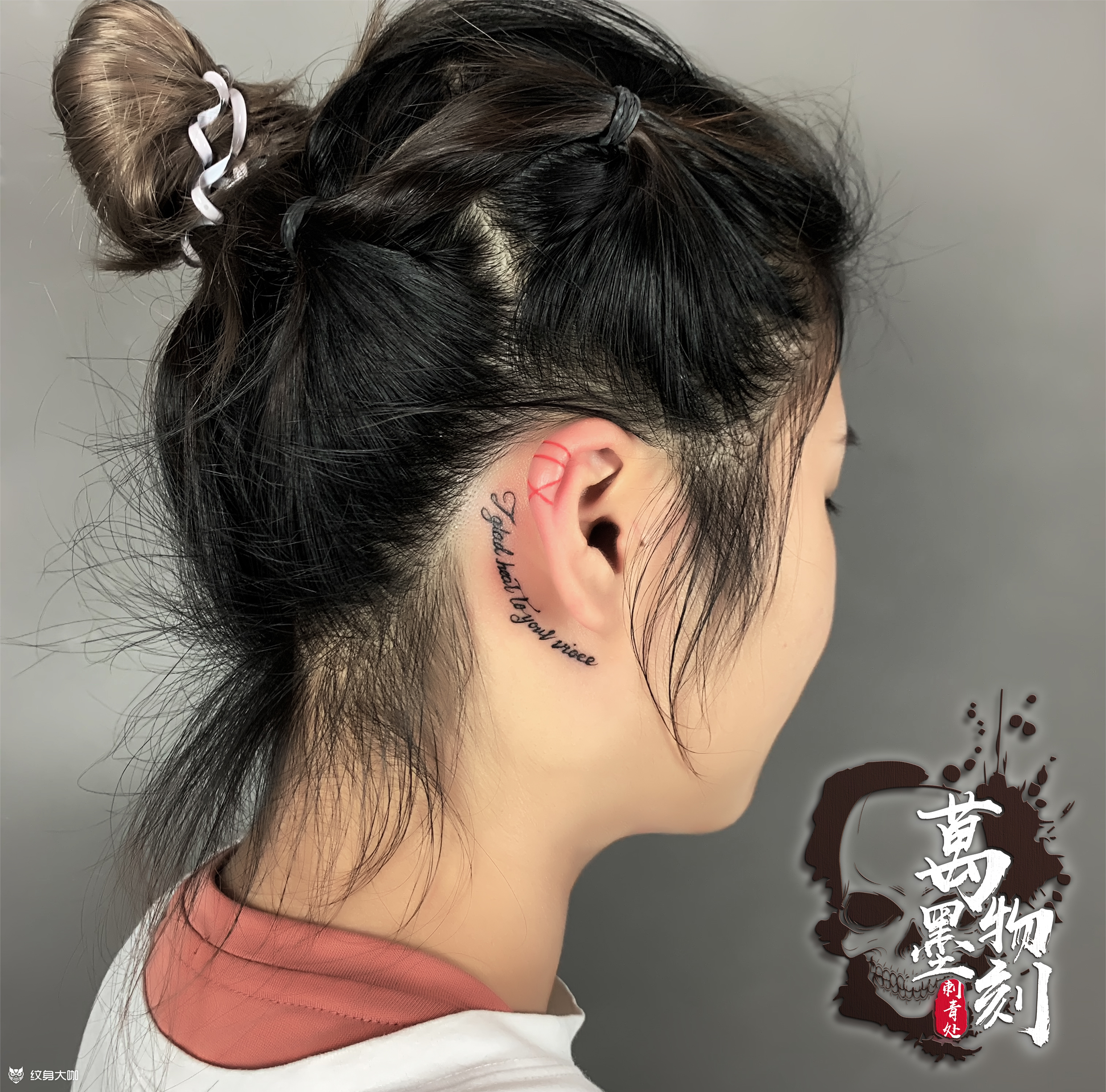 耳后纹身两枚_纹身图案手稿图片_陈凡的纹身作品集