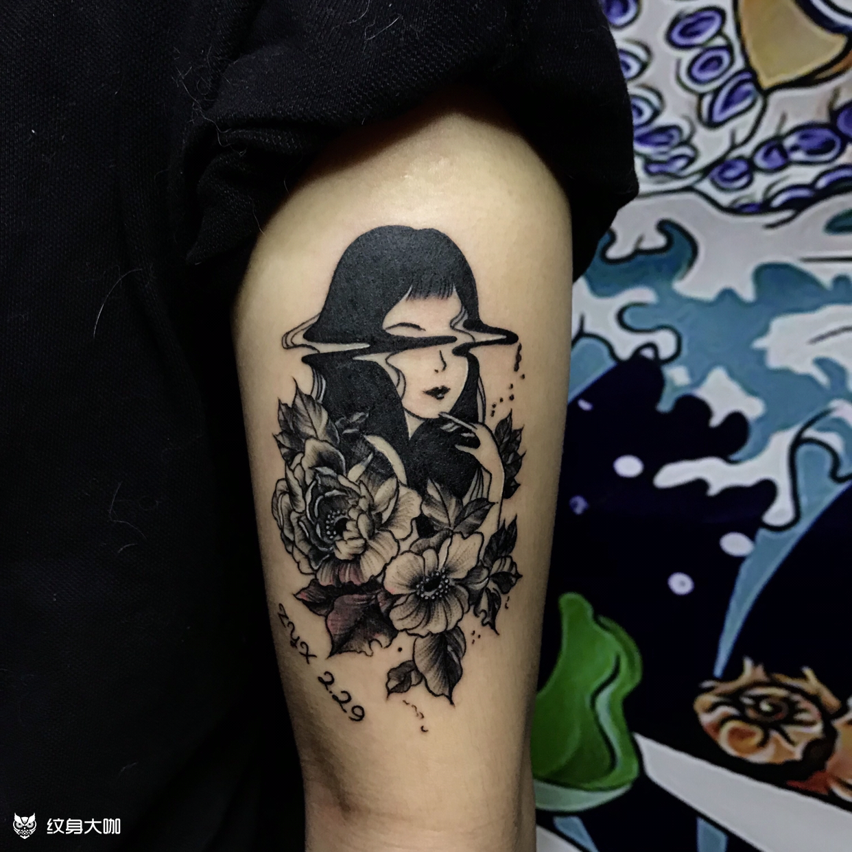 遮盖_纹身图案手稿图片_阿k的纹身作品集