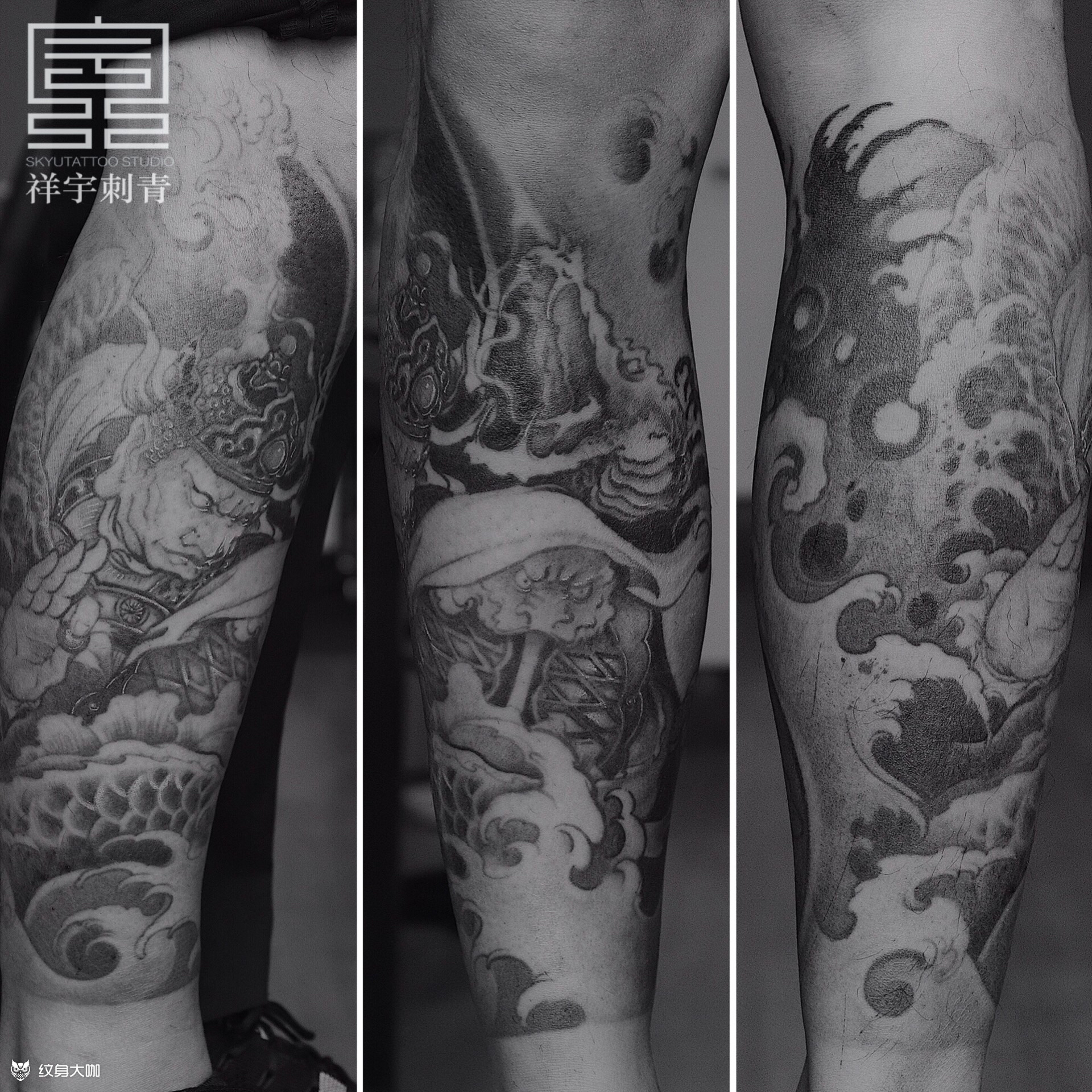 广目天王_纹身图案手稿图片_成都祥宇刺青的纹身作品集